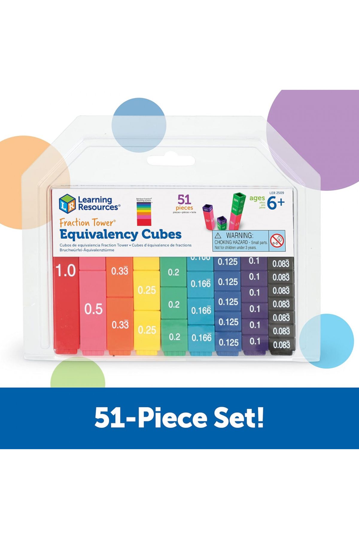Learning Resources-Fraction Tower Equivalency Cubes-LER2509 3