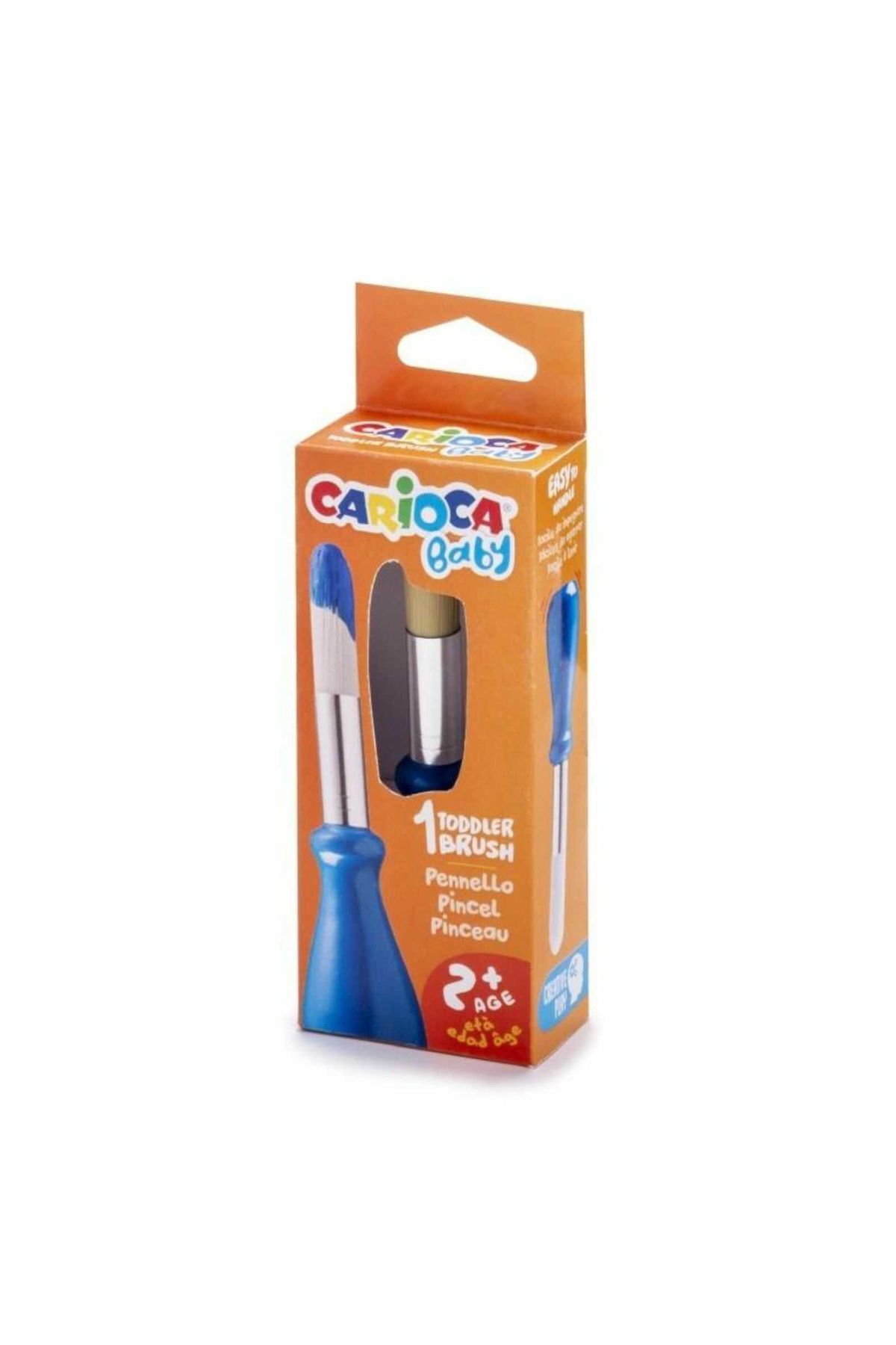 CARIOCA-Thick synthetic hair paintbrush for babies and toddlers, 2 years old, Carioca Baby 1