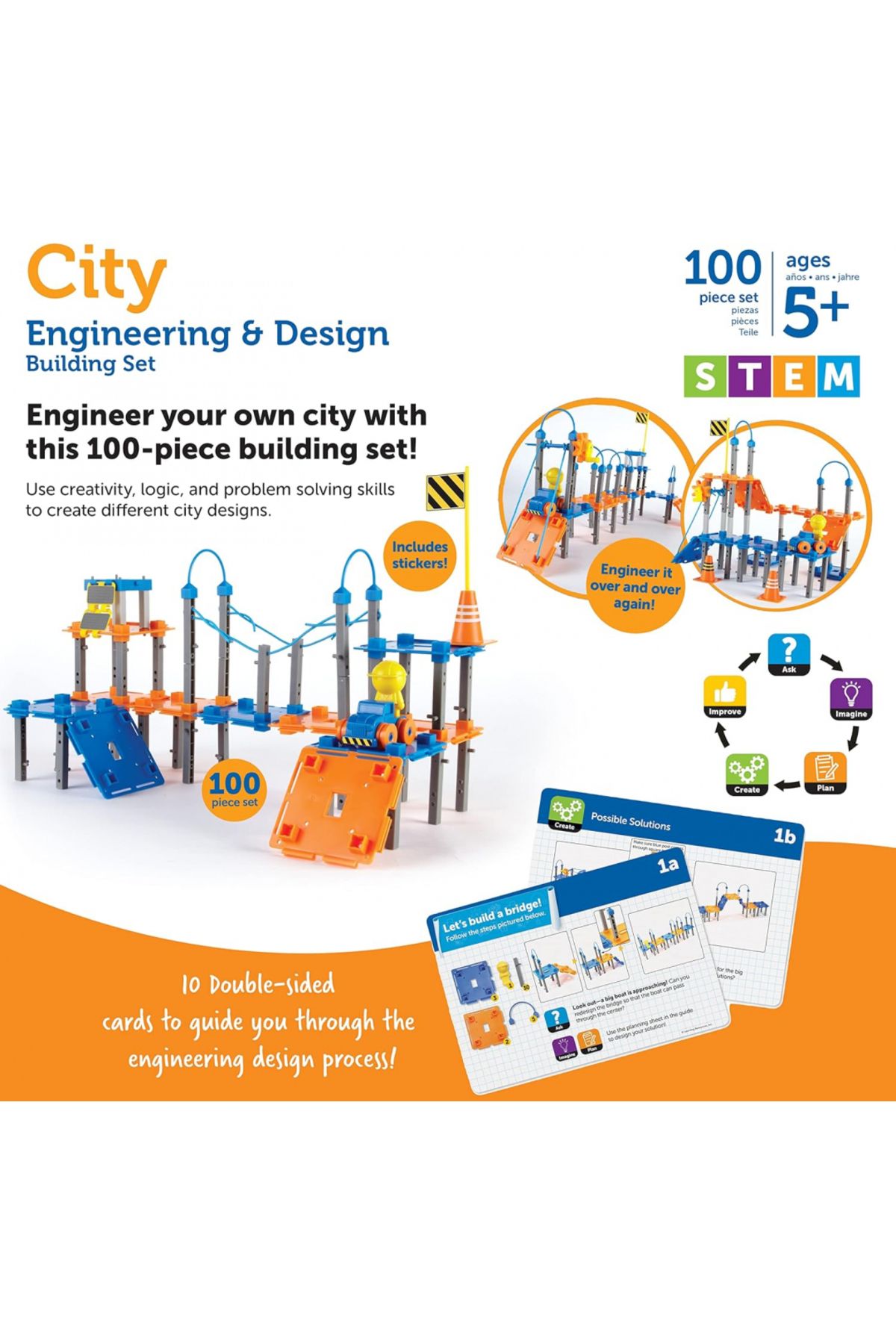Learning Resources-City Engineering and Design Building Set-LER2843 7