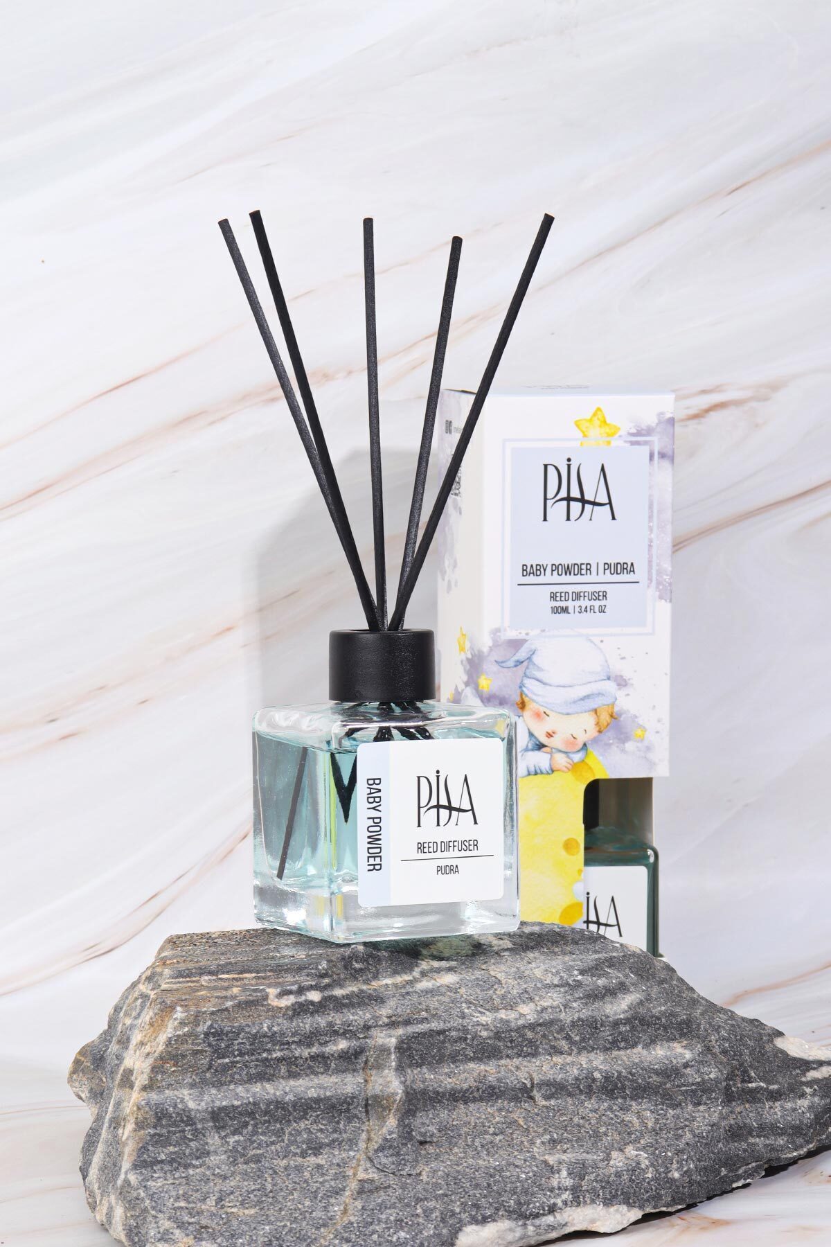Pisa Bebek Pudrası Çubuklu Oda Kokusu Baby Powder Reed Diffuser 100ml fotoğrafı 2 (önizleme)