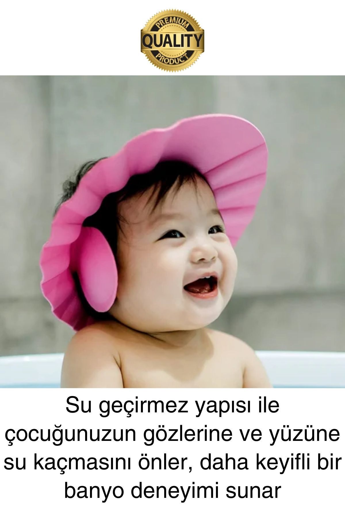 Svein Ayarlanabilir Çocuk Bebek Duş Şapkası Göze Şampuan Su Sabun Kaçmasını Önleyen Koruyucu Banyo fotoğrafı 2 (önizleme)