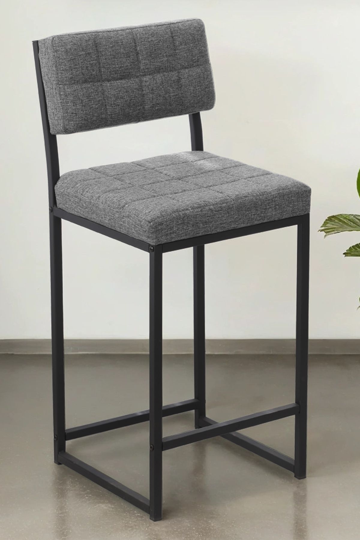 Bar Sandalyesi Ada Mutfak Sandalyesi Bar Taburesi Mutfak Sandalyesi 65 Cm - Gri