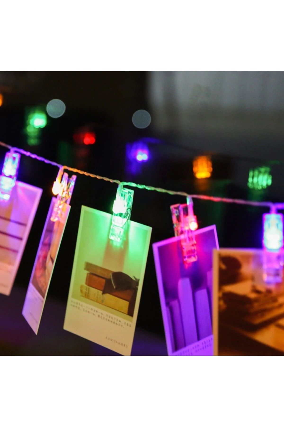 feifei Renkli Işıklı Mandallı Fotoğraf Albümü 10 Lu - Rgb