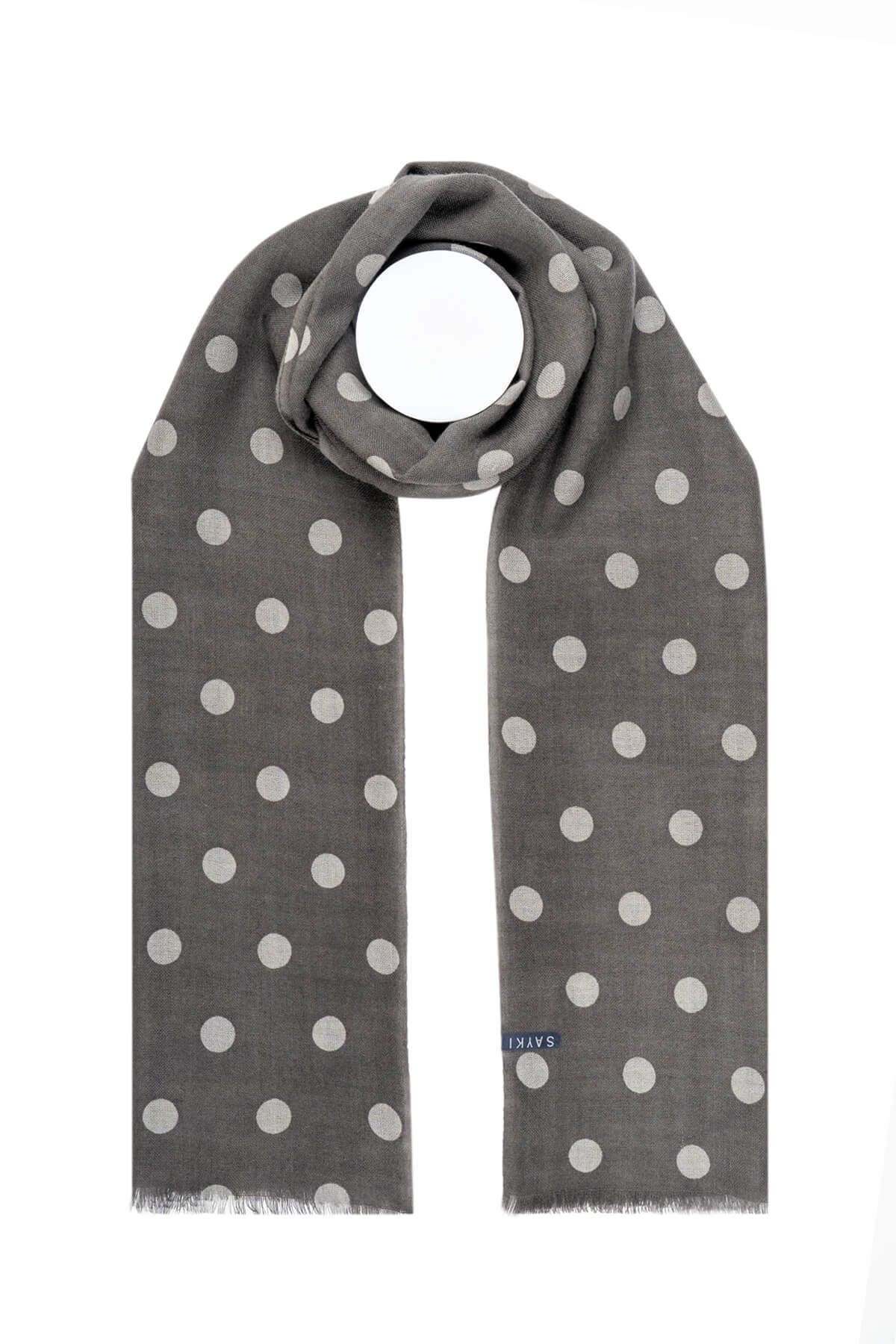 Hatemoğlu-Patterned 100% Wool Scarf 1