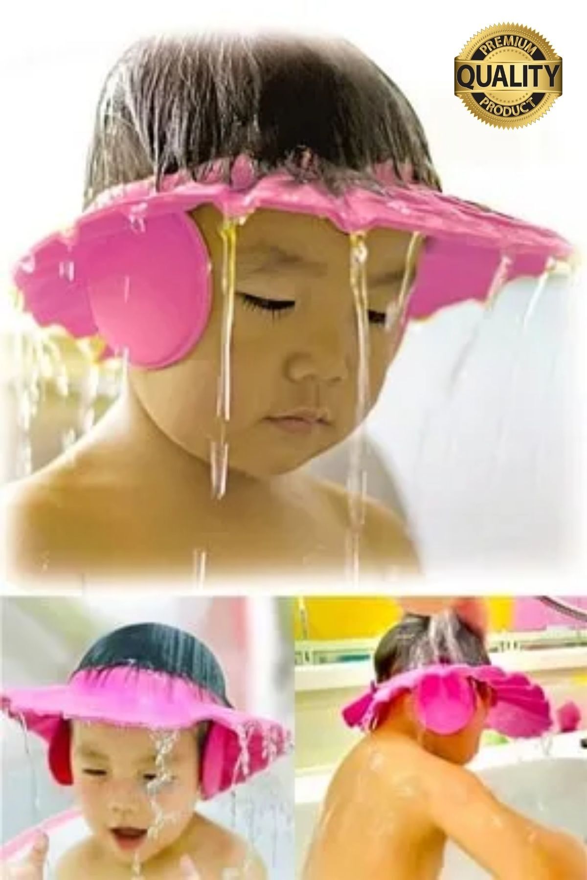 Svein Ayarlanabilir Çocuk Bebek Duş Şapkası Göze Şampuan Su Sabun Kaçmasını Önleyen Koruyucu Banyo fotoğrafı 5 (önizleme)