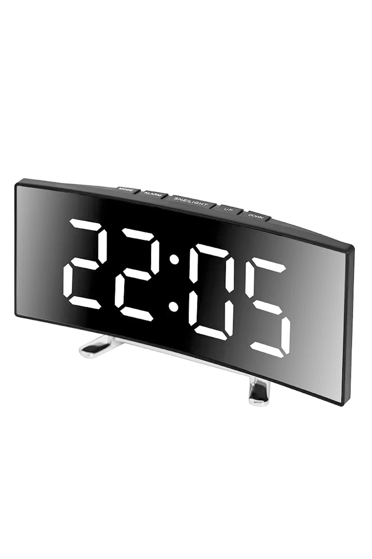 Choice-White light 1 Electronic Alarm Clock Noiseless Design Digital LED Large Display Mirror Electronic Cl 1