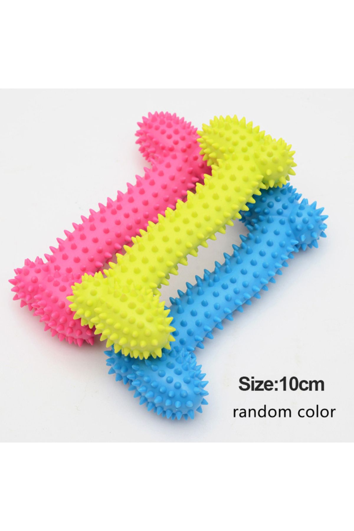 Choice-Random Color Solid Bones Pet Chew Toy Soft Rubber Bite-resistance Bone Shape Teeth Grinding Chewing 1