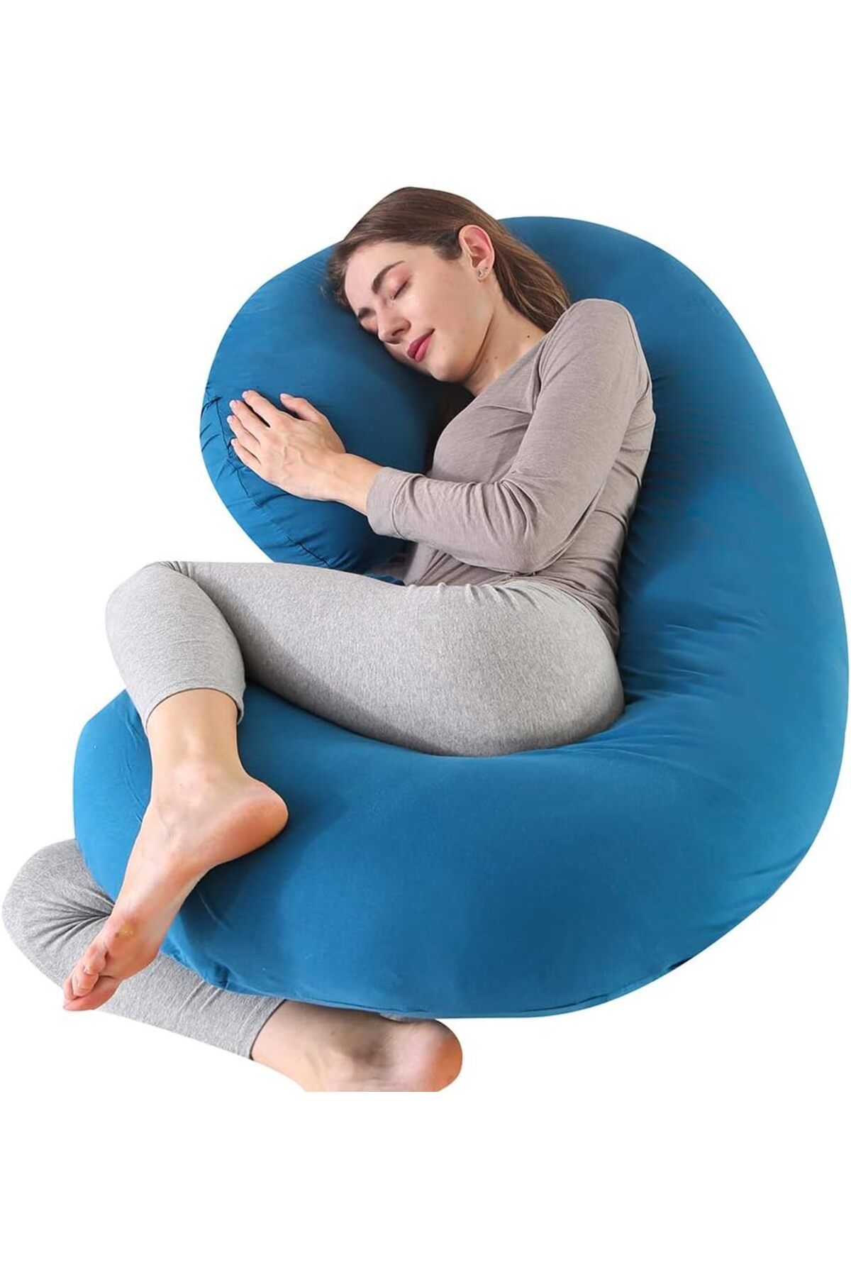 COOYA-Pregnancy Pillow, U-Shape Maternity with Removable Cover, Use for Pregnant Women, Blue 6