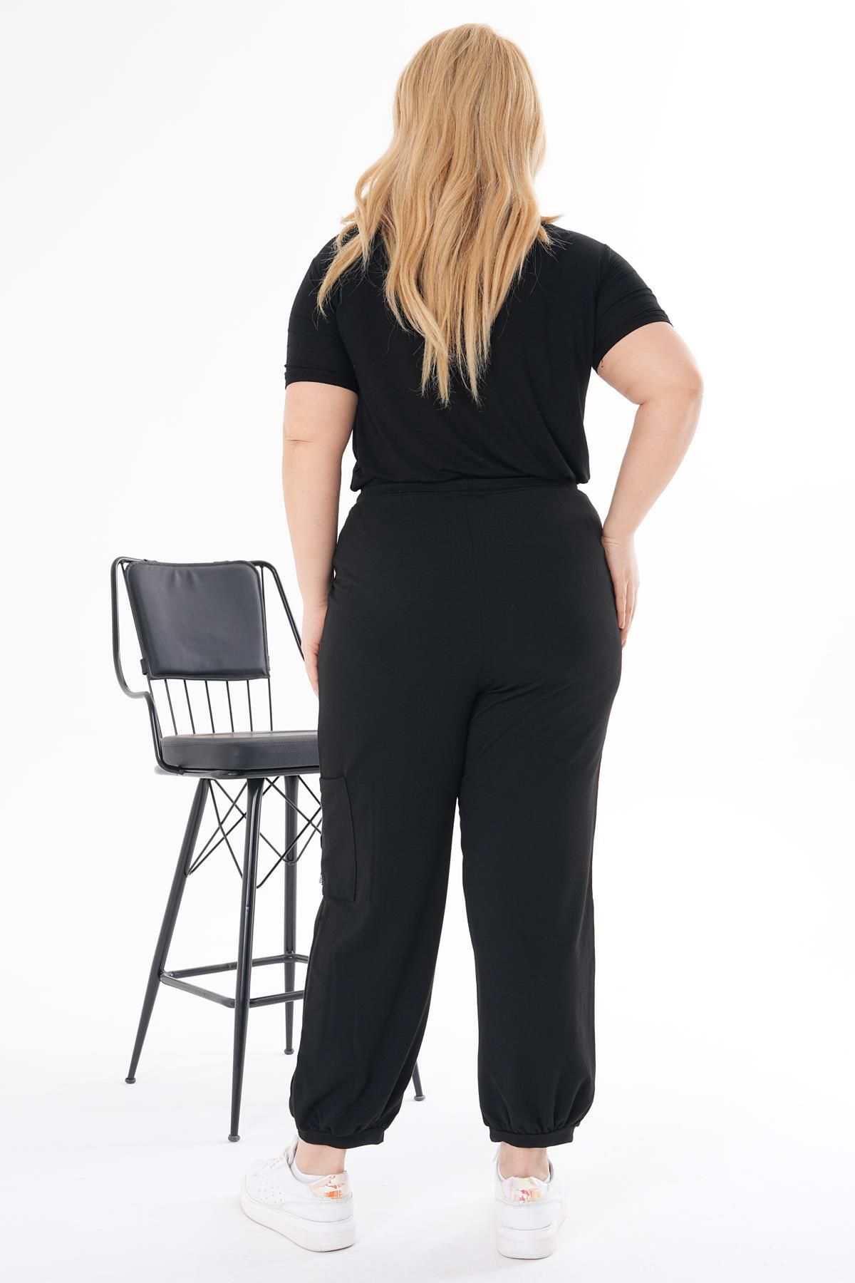 Siyezen-Plus Size Pocket Detailed Trousers 6