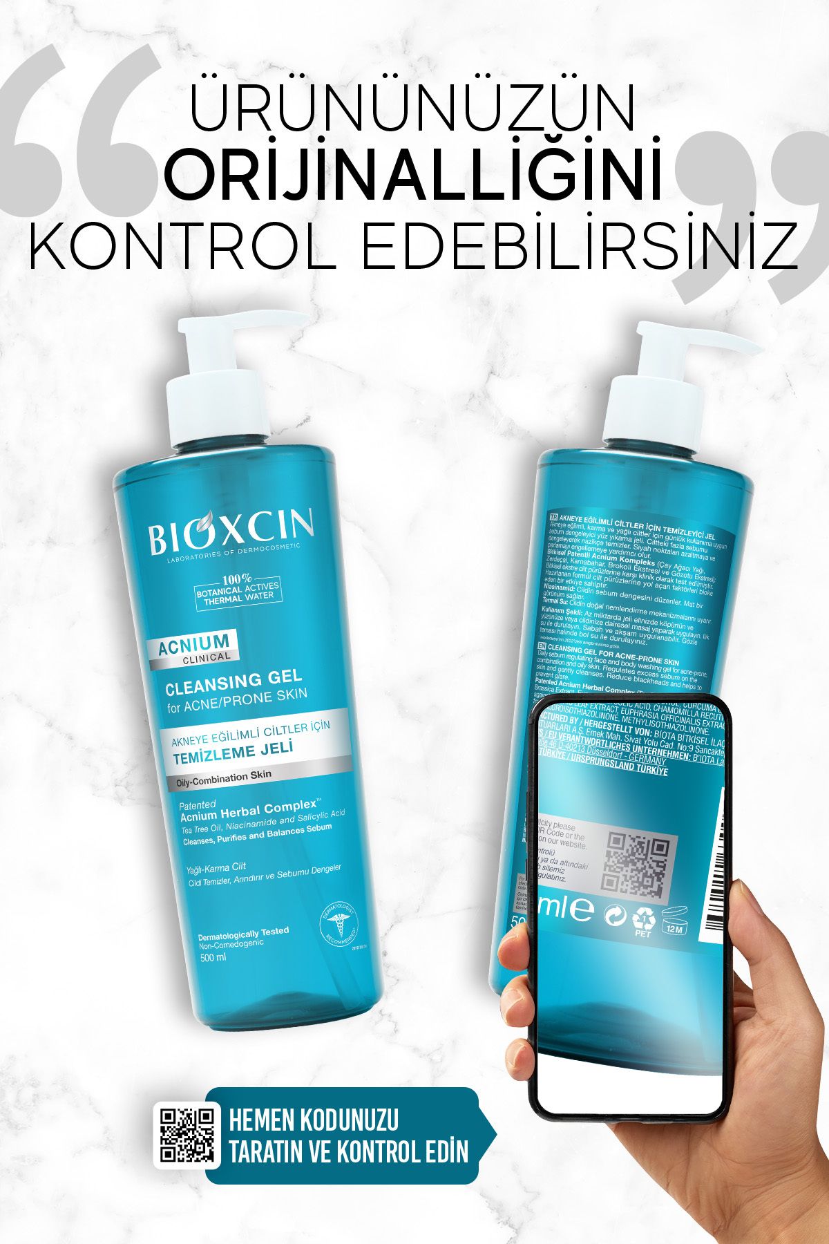 ژل شستشوی صورت متعادل کننده سبوم آکنیوم 500 میلی لیتری 1 بخرید 1 هدیه بگیرید Bioxcin