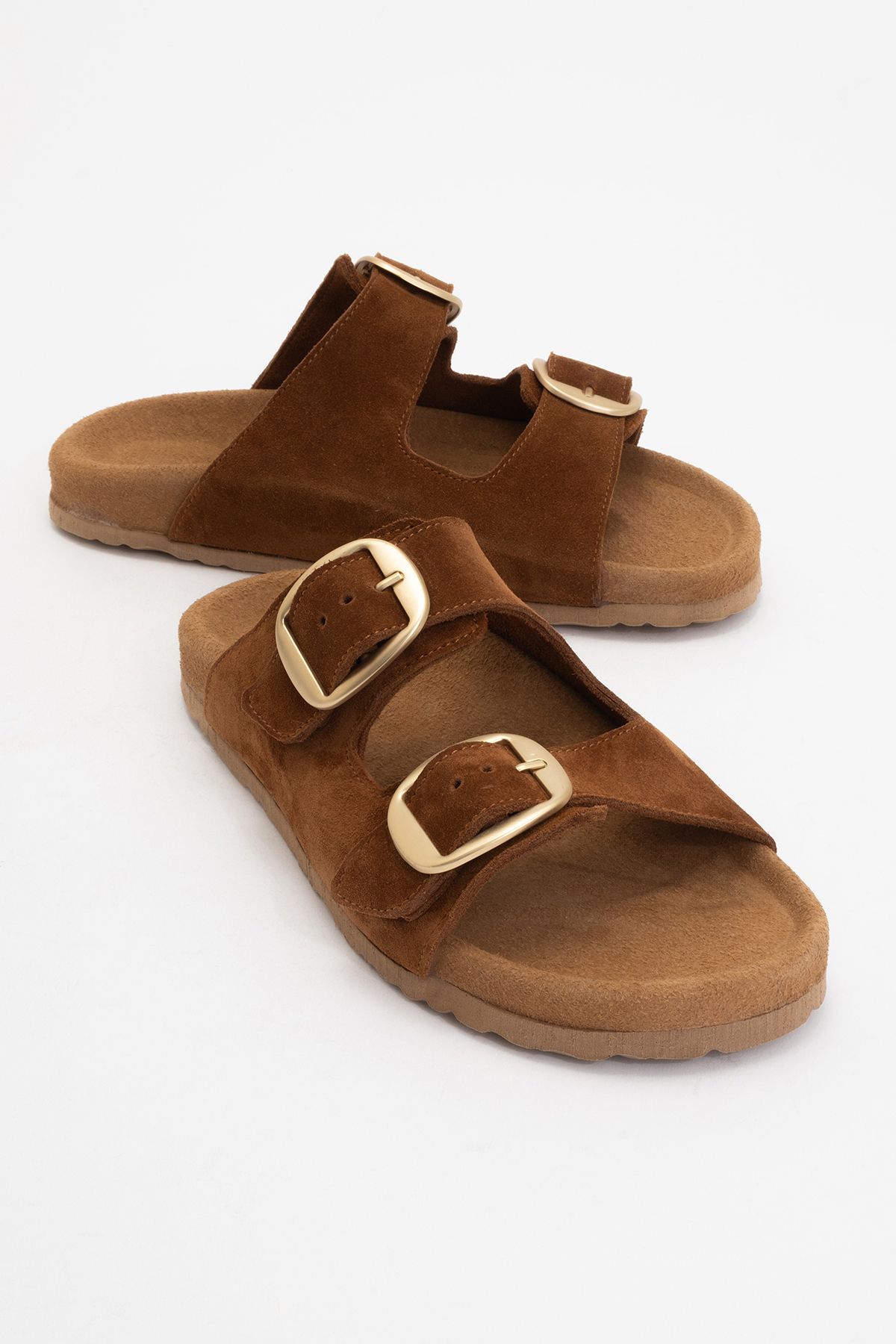 دمپایی چند رنگ زنانه دوتایی چرمی Ovesta Taba luvishoes