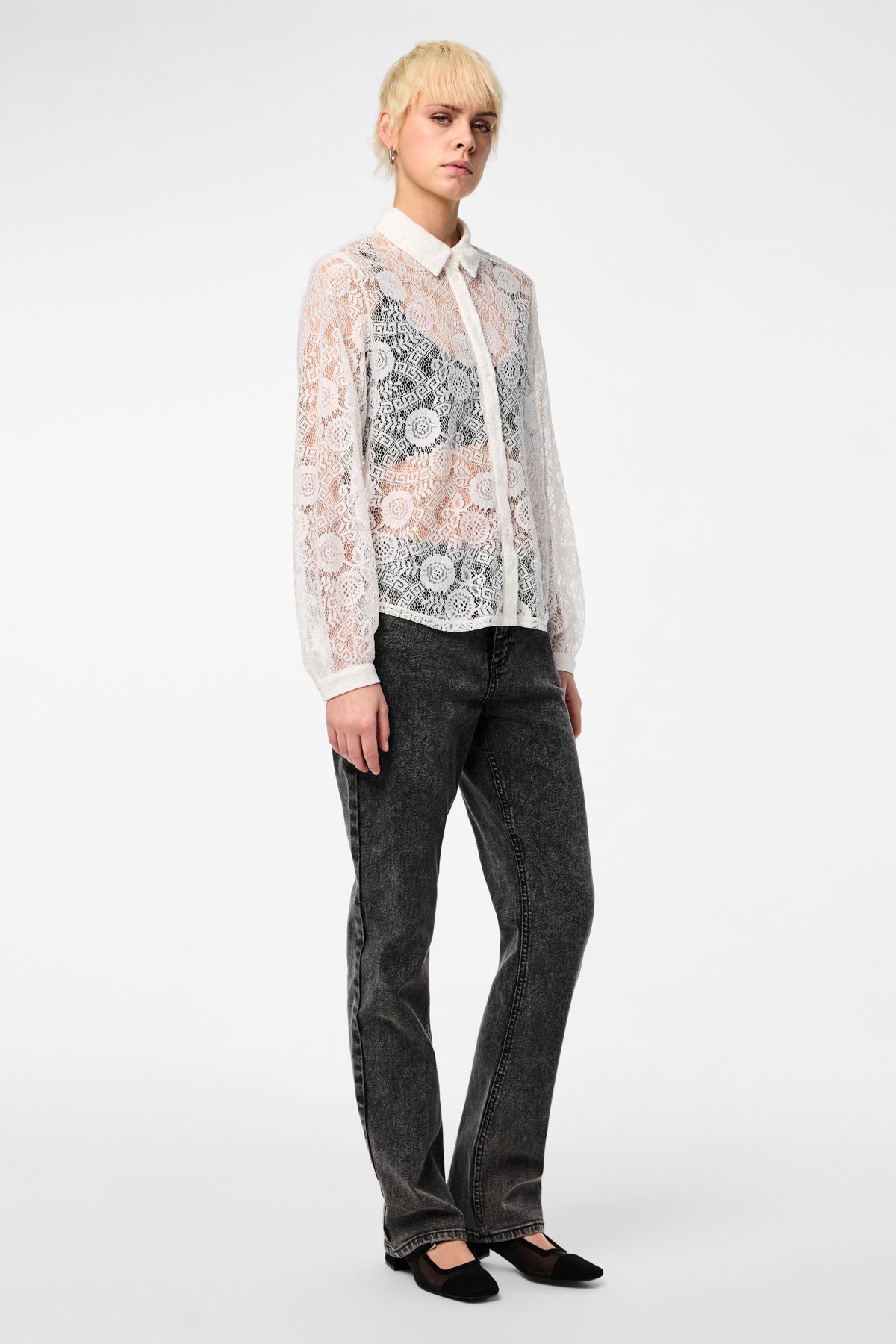 PIECES Cloud Dancer /mädchen-shirt - XS