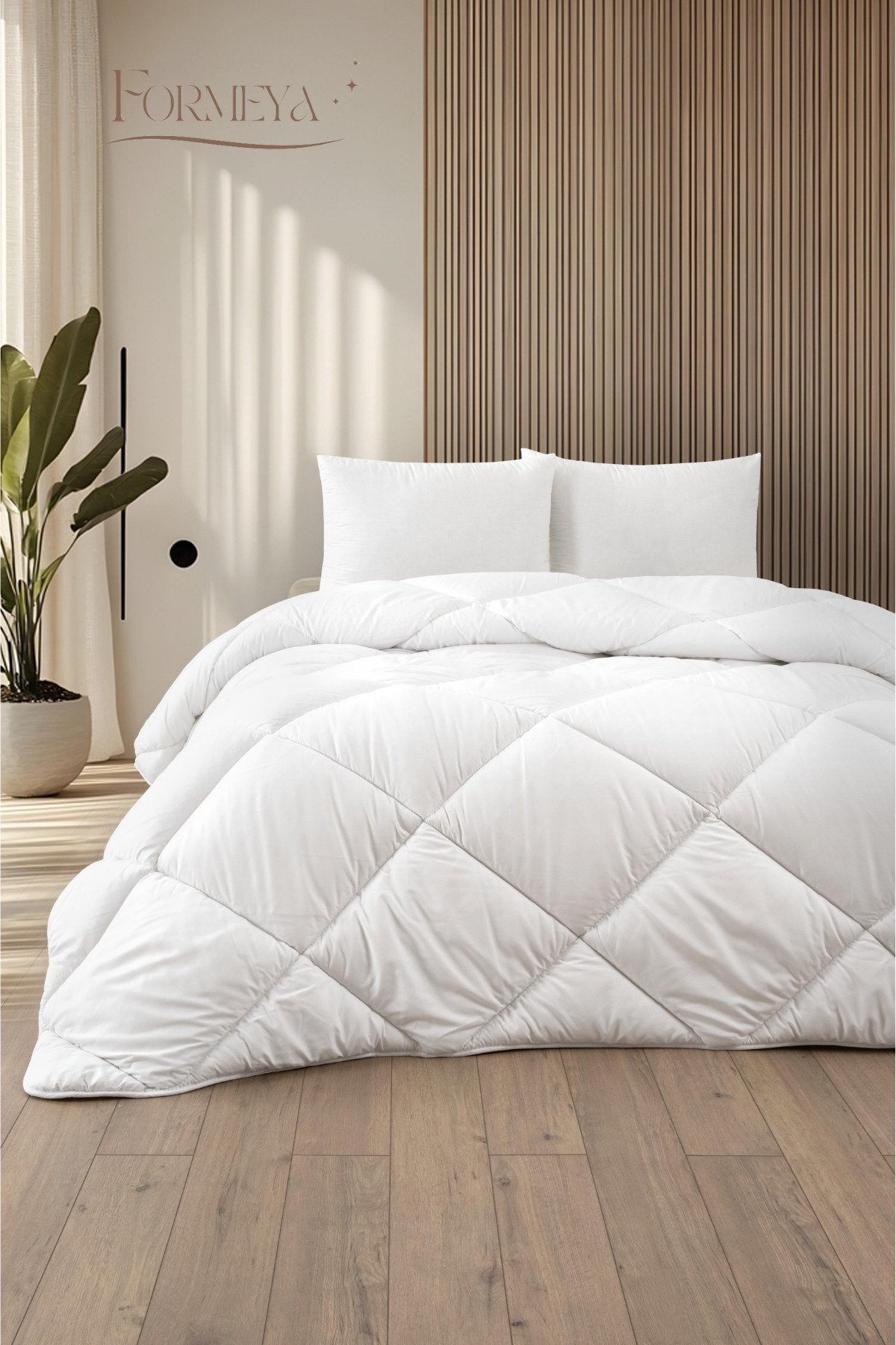 Formeya Mikrofaser-Winterdecke, weiß, weich, Doppelbettgröße 200 x 200 cm