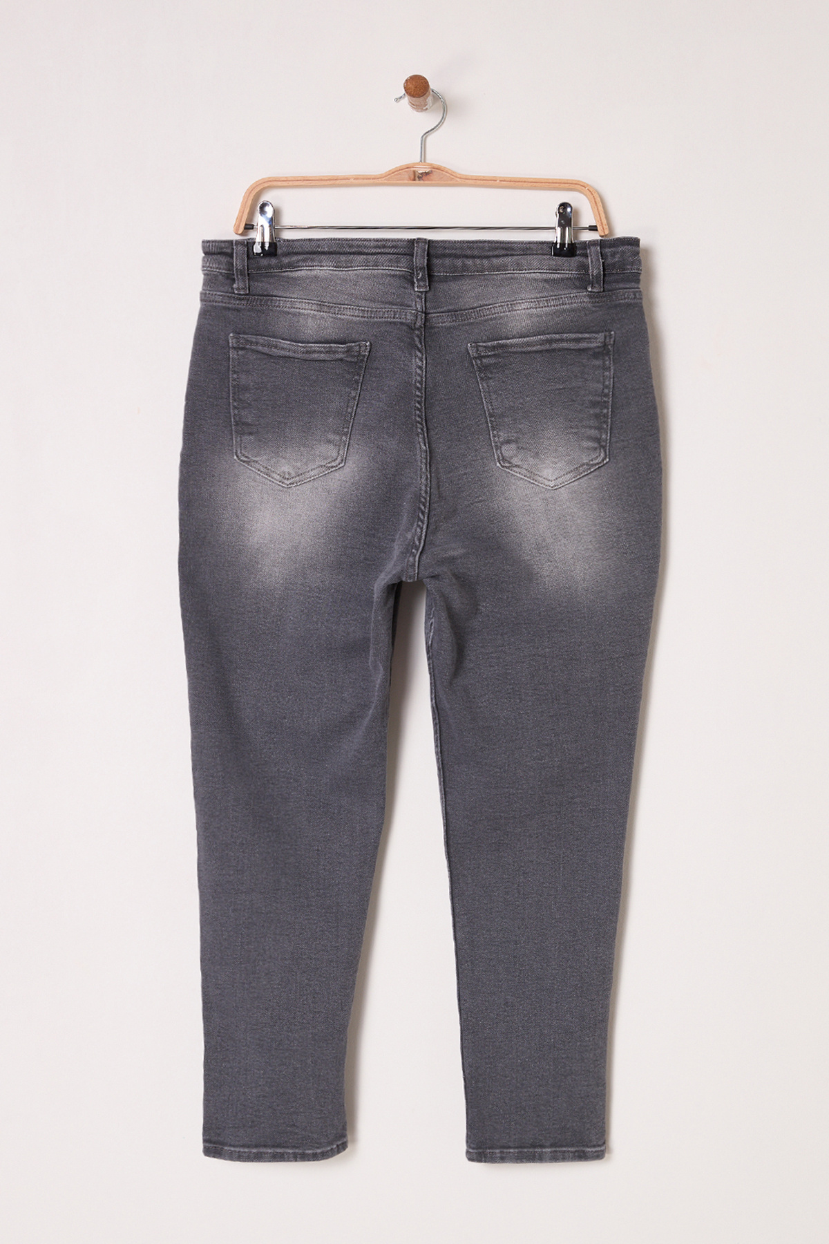 Trendyol Curve-Γκρι Υψηλή Μέση Ελαστικά Skinny Jeans TBBSS25CJ00016 7