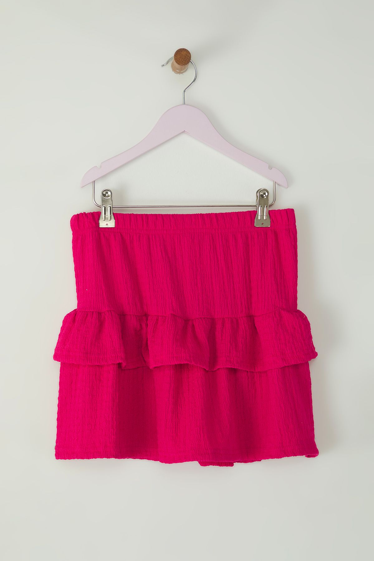 TRENDYOLKIDS Spódnica Dzianinowa Fuchsia Mini Plain Tkdss25et00001 Kobieta - 13–14 years