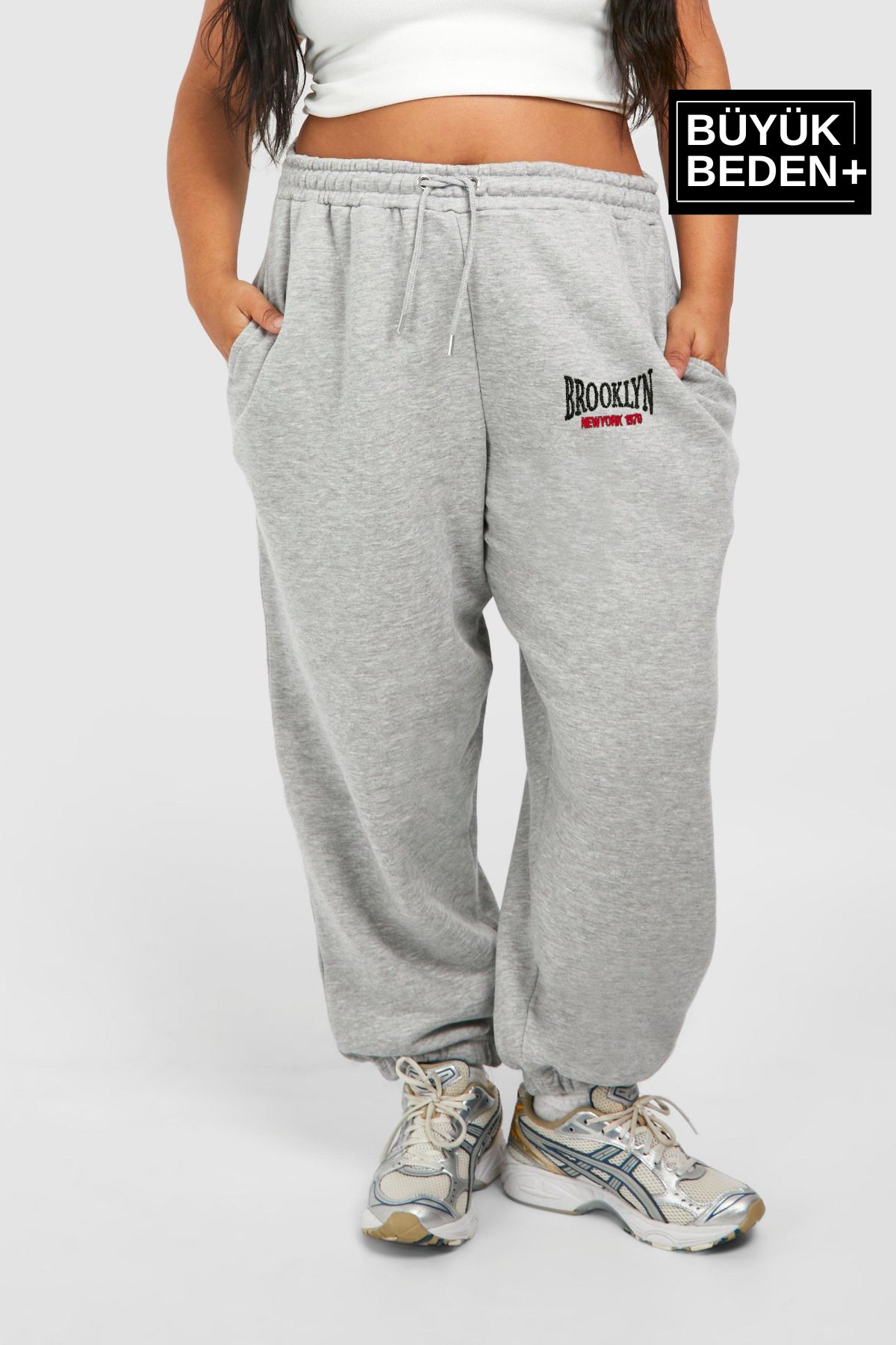 Superlife-Brooklyn Printed Large Leg Women's Thin Sweatpants - Spr24Beak49 2