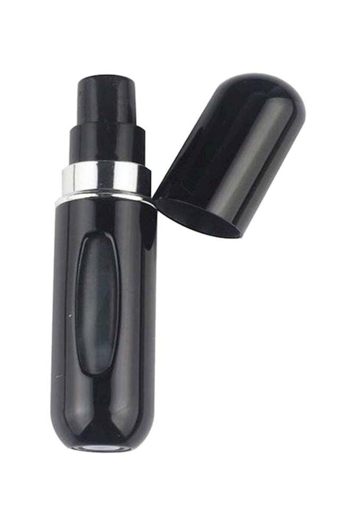 Generic-مجموعة زجاجات عطر بخاخ محمولة قابلة لإعادة التعبئة للسفر باللون الأسود 5 مل 1