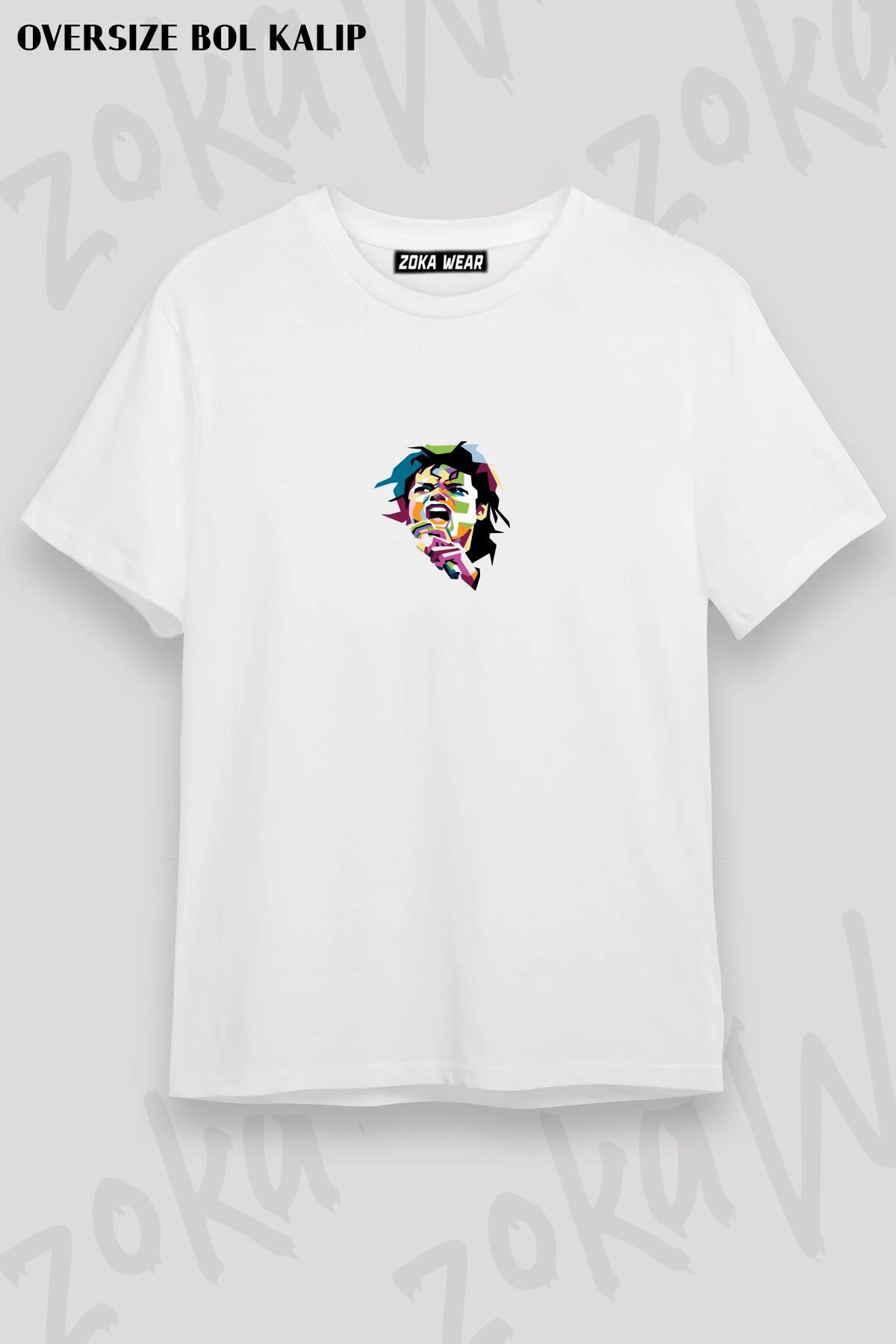 ZOKAWEAR Unisex Oversize Kalıp Michael Jackson Tasarım Baskılı
