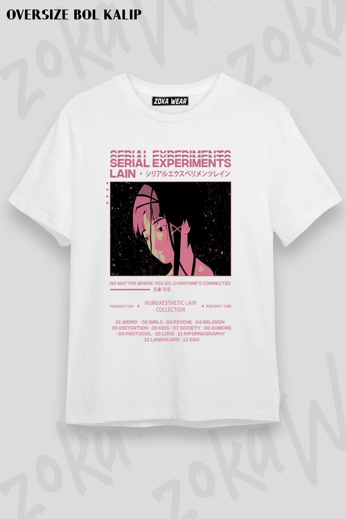ZOKAWEAR Unisex Oversize Kalıp Serial Experiments Lain Aesthetic