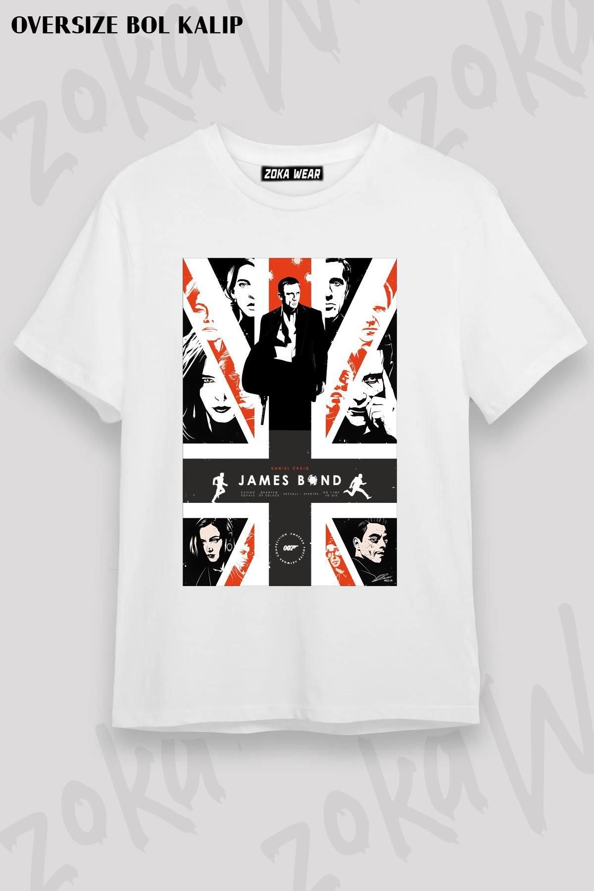 ZOKAWEAR-Daniel Craig James Bond Design Unisex Oversize Tshirt 1