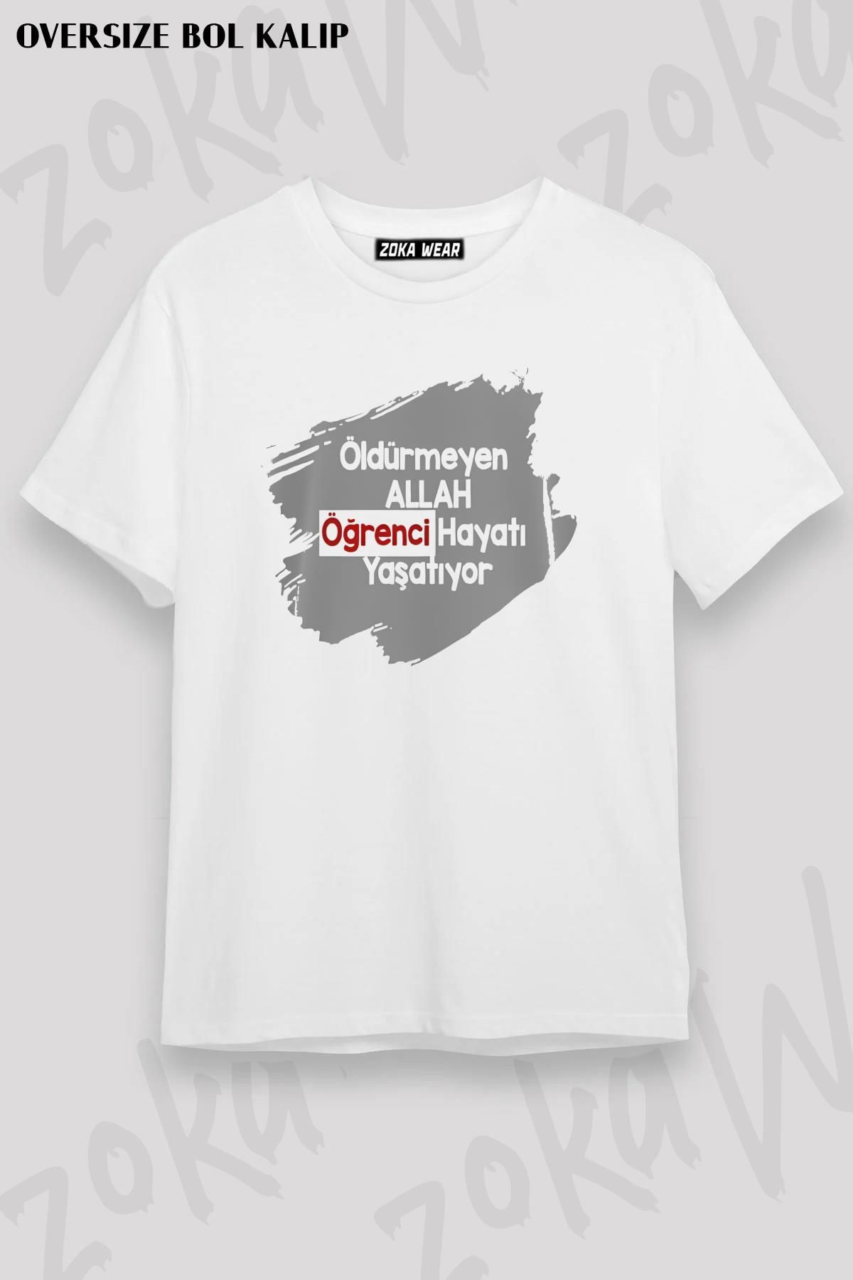 ZOKAWEAR Tricou Unisex Oversize Cu Design Amuzant Cu Cuvinte Imprimate Unisex - L