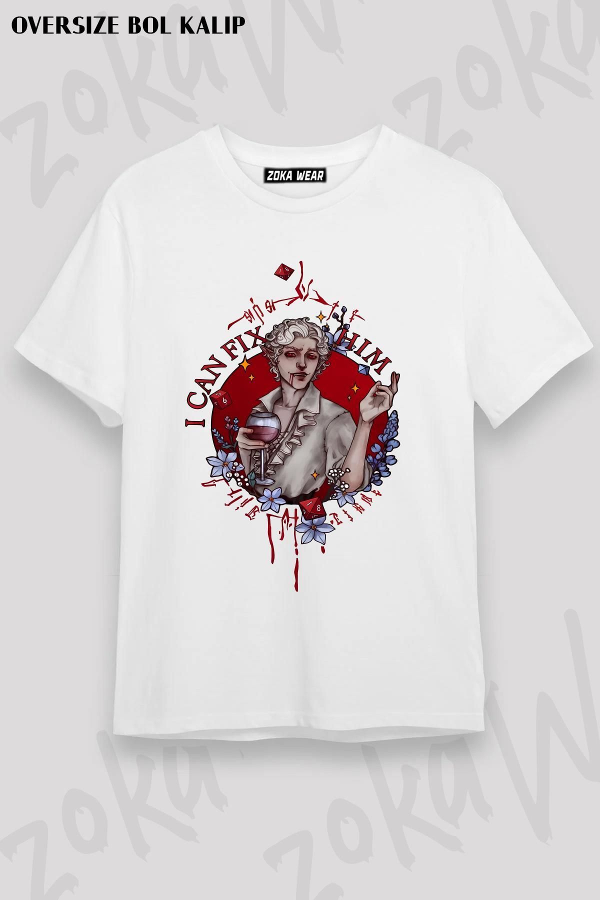 ZOKAWEAR-Unisex Oversize Fit Astarion I Can Fix Him Design Printed Tshirt 1
