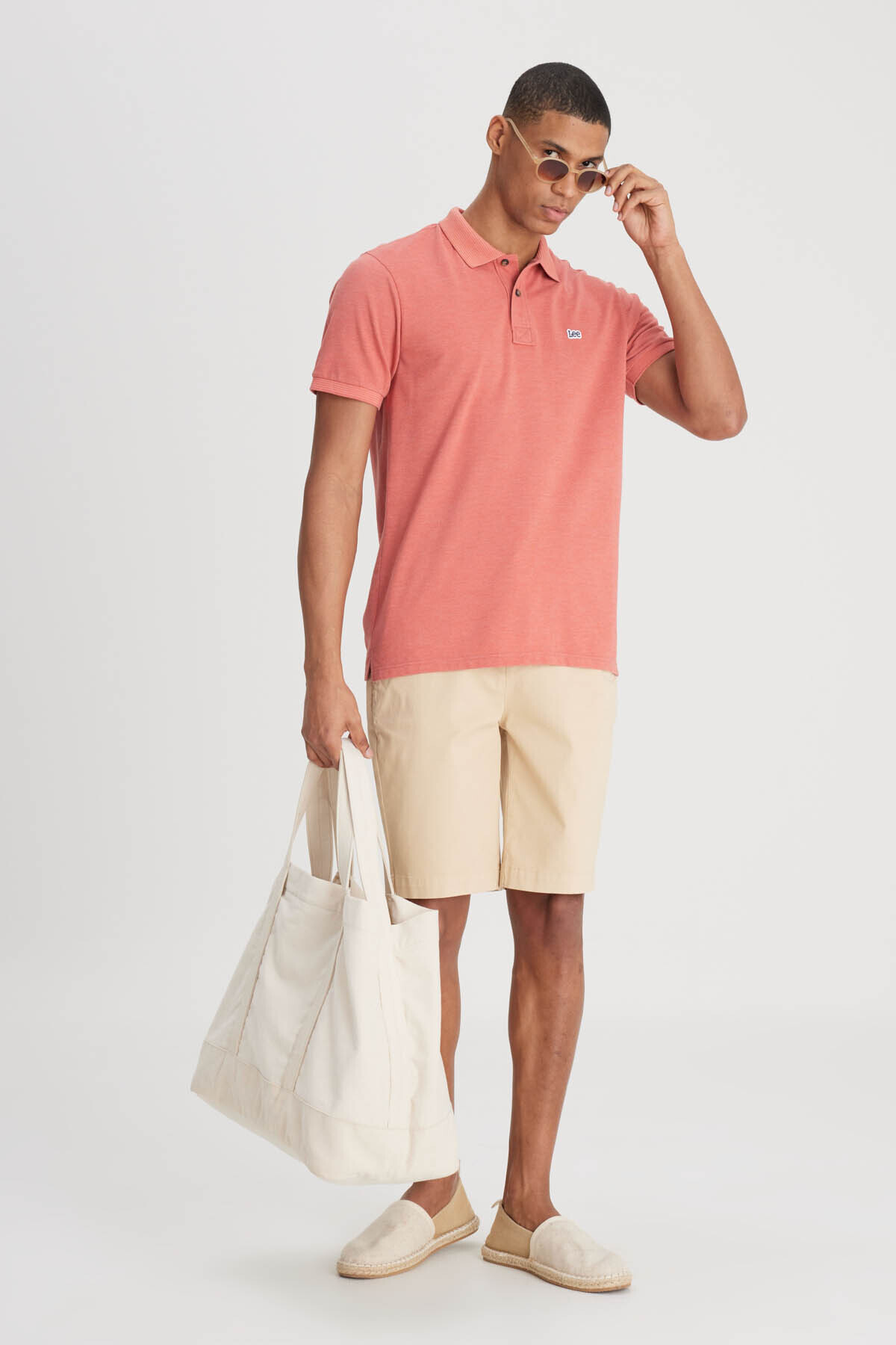 Lee-Polo Neck Coral Men's T-Shirt L231369512 L231369 3