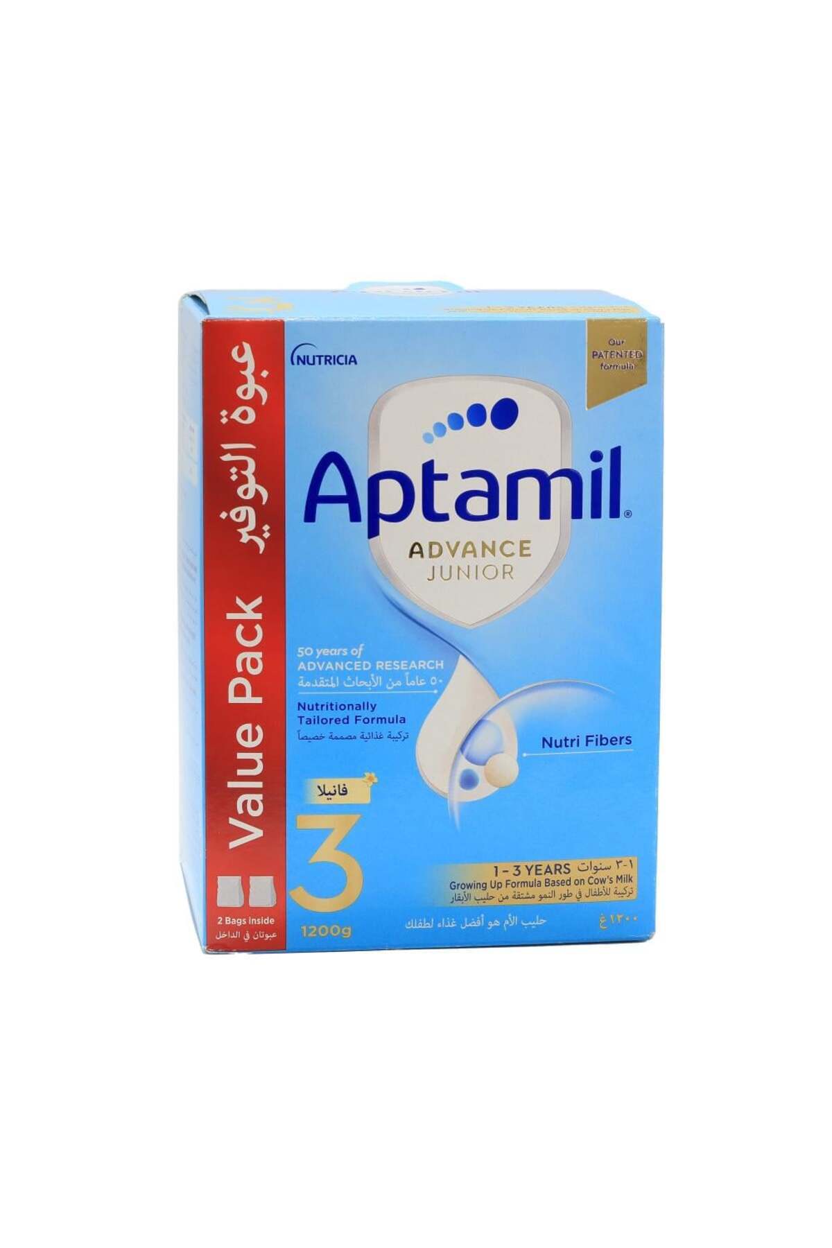 Aptamil-Advance Junior 3 Vanilla Baby Milk 1-3 Years 1200 gm Saver Pack 1