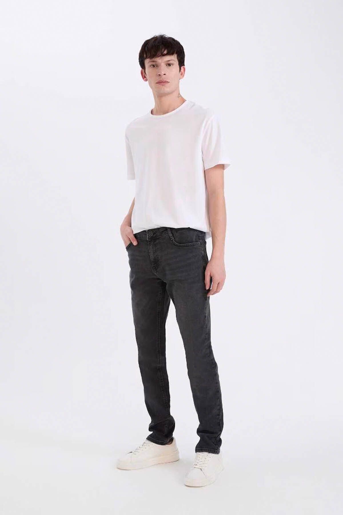 DeFacto-Spodnie Jeansowe Pedro Slim Fit Narrow Fit Regular Waist Narrow Leg D5480Ax25Sp 3