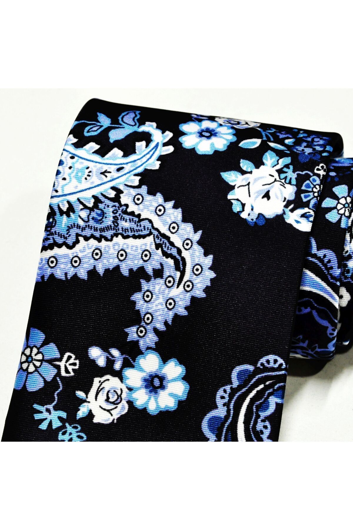 Eyida-Handmade Tie Shawl Pattern Digital Print Silk Necktie (Sha015) 1