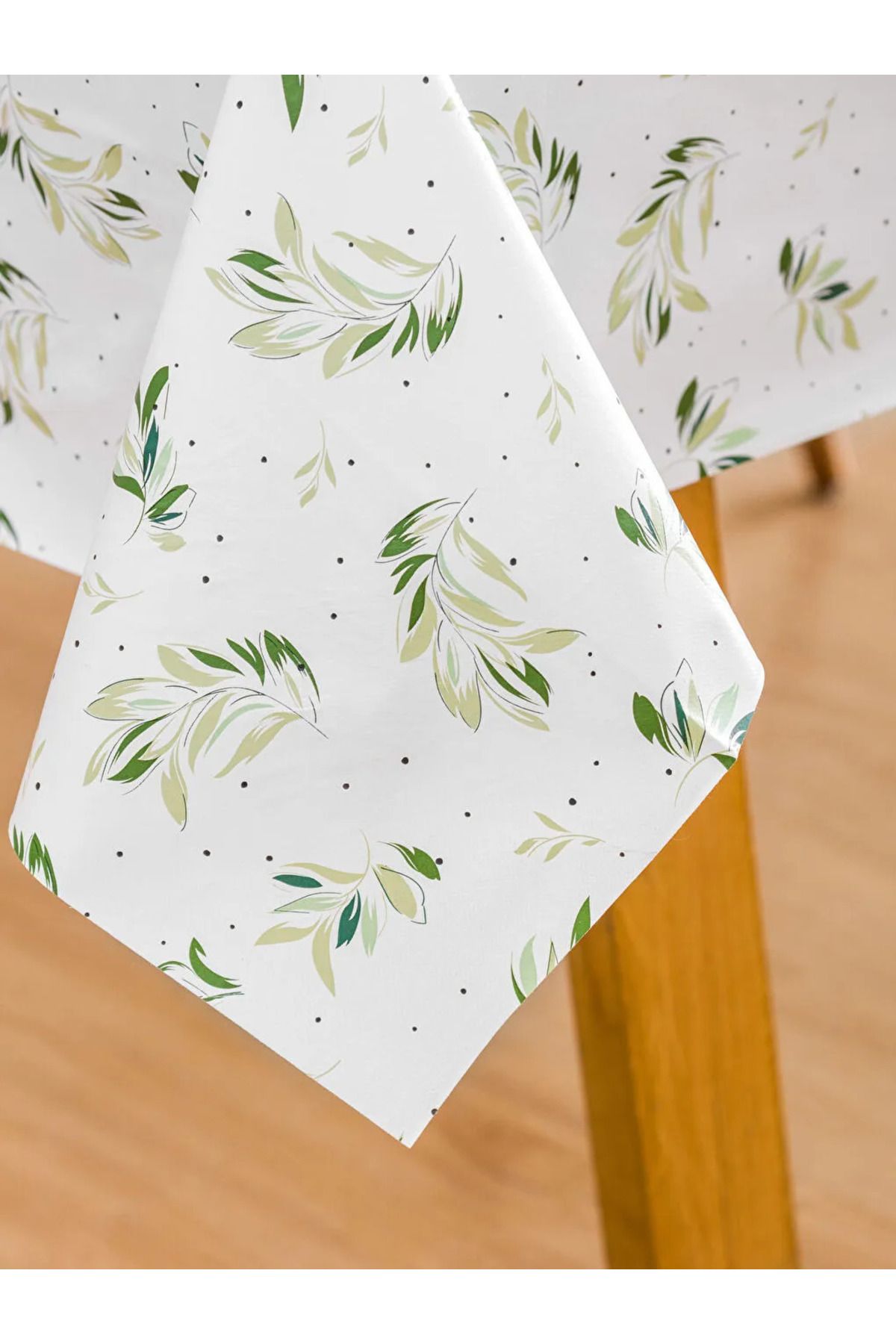 LC Waikiki-Lcw Mixed Leaf Pattern Tablecloth 140X180 cm 1