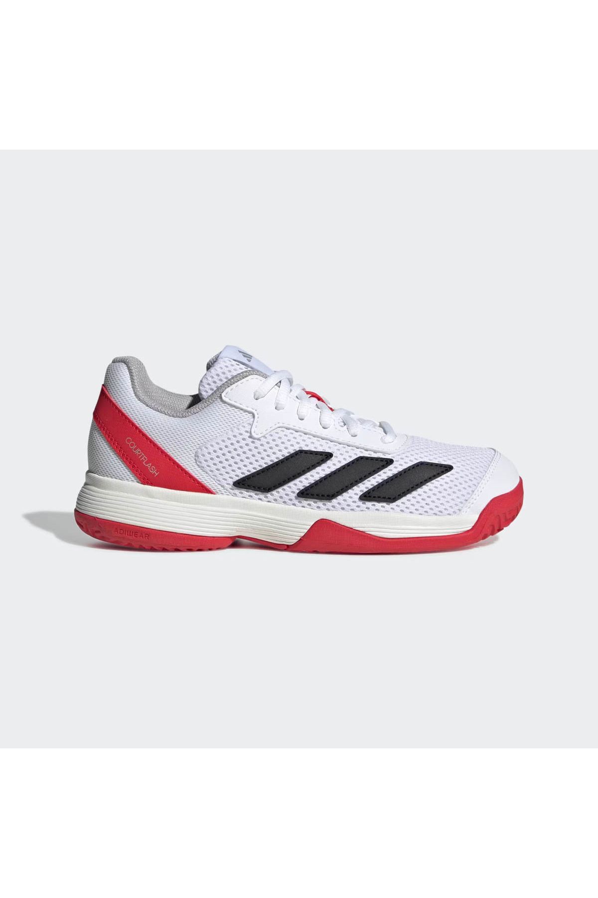 adidas-Jı2448 Courtflash K - حذاء تنس نسائي باللونين الأبيض والوردي 1