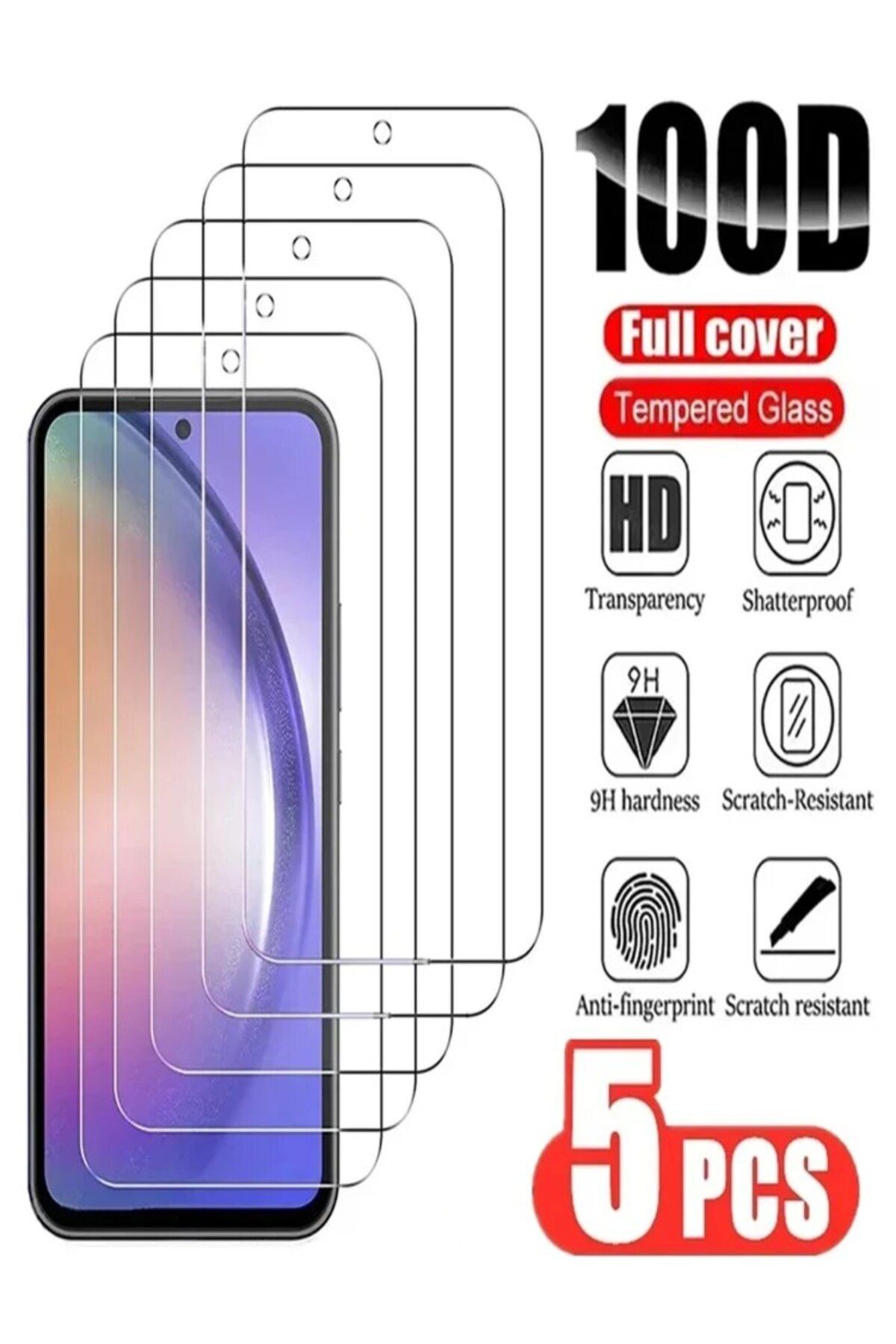 Choice-For Samsung A52 5pcs 5pcs Hd Screen Protector For Samsung Galaxy A51 A52 A53 A54 A70 A71 A72 A73 A12 8