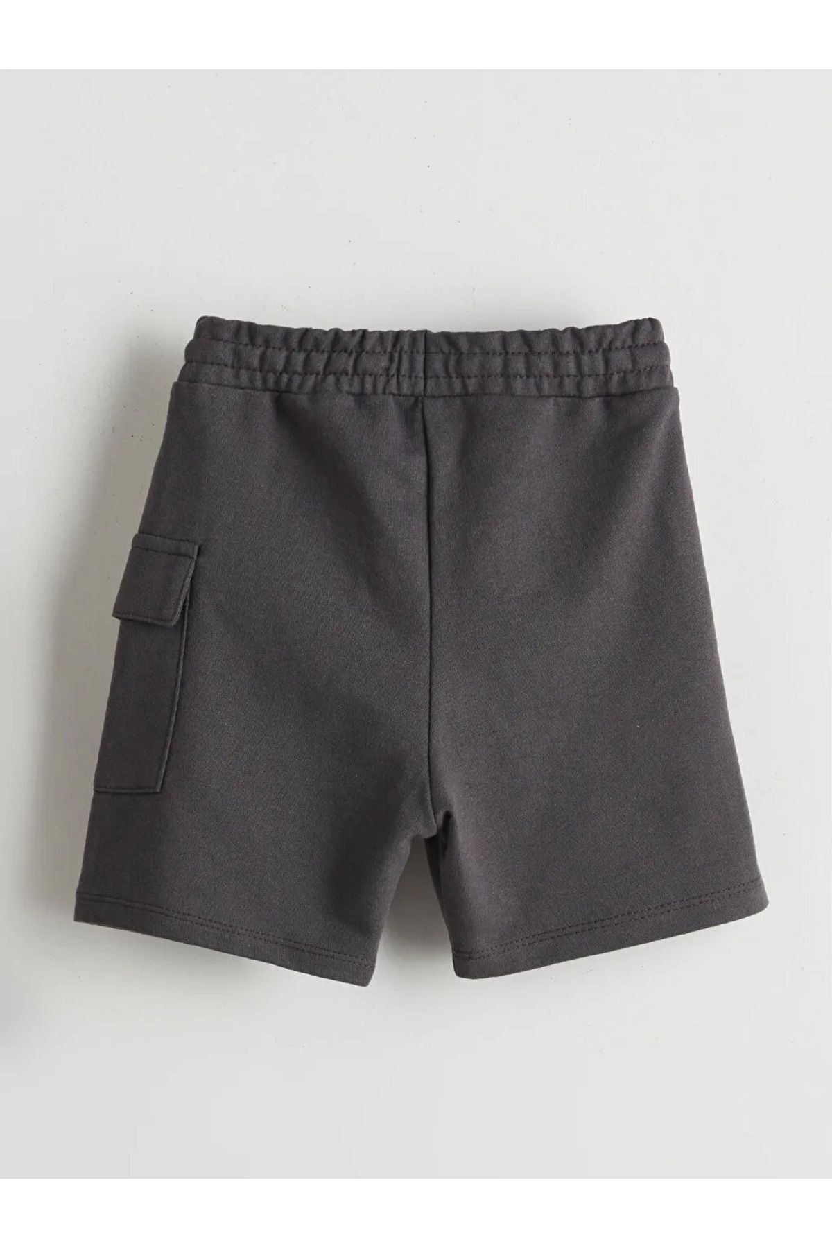 LC Waikiki-Lcw Eco Anthracite Elastic Waist Boys' Shorts 2 Pcs 3