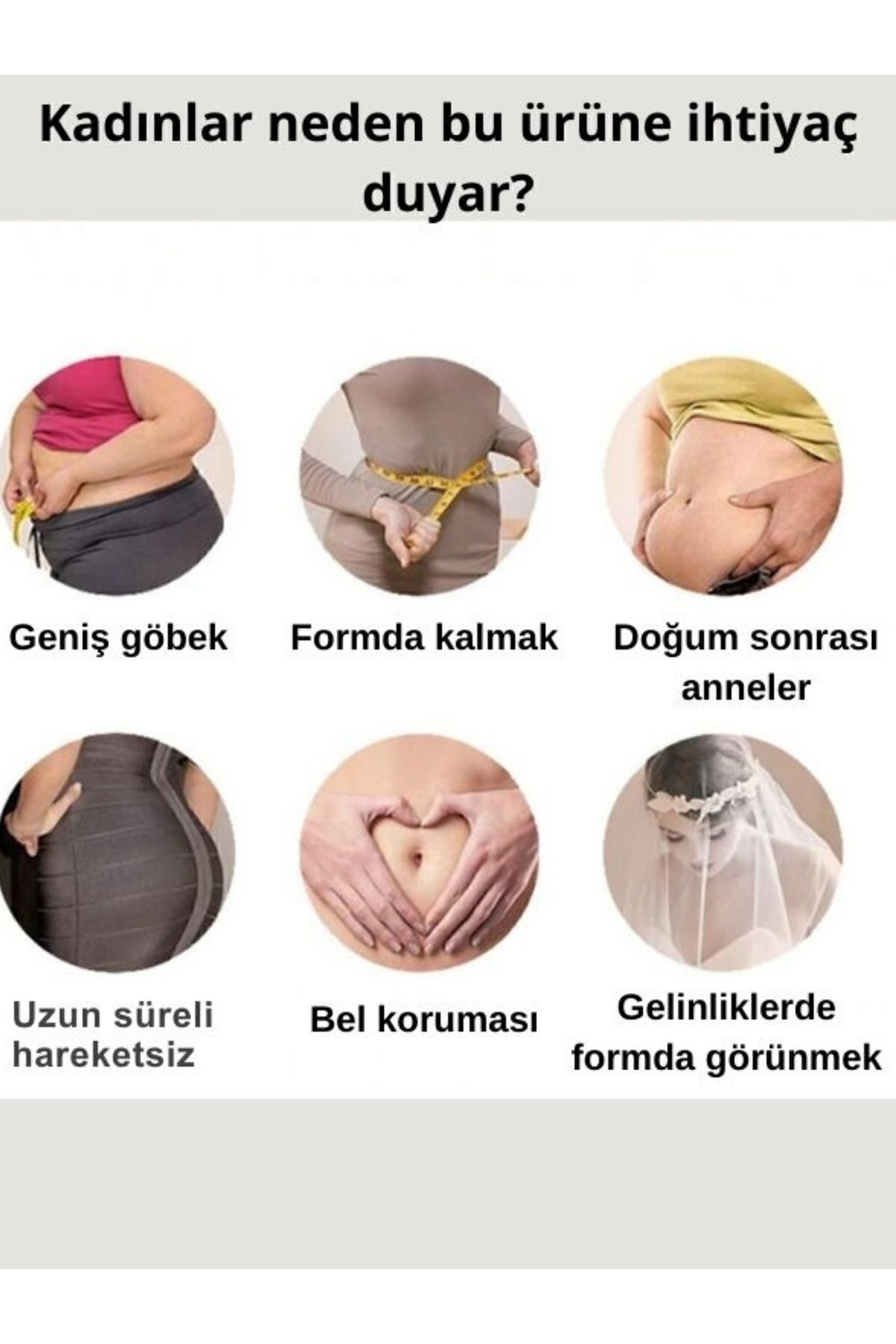 ARTUAL Kadın Doğum Sonrası Toparlayıcı Inceltici Lohusa Göbek Korse Bel Karın Zayıflama Şekil Korsesi fotoğrafı 3 (önizleme)