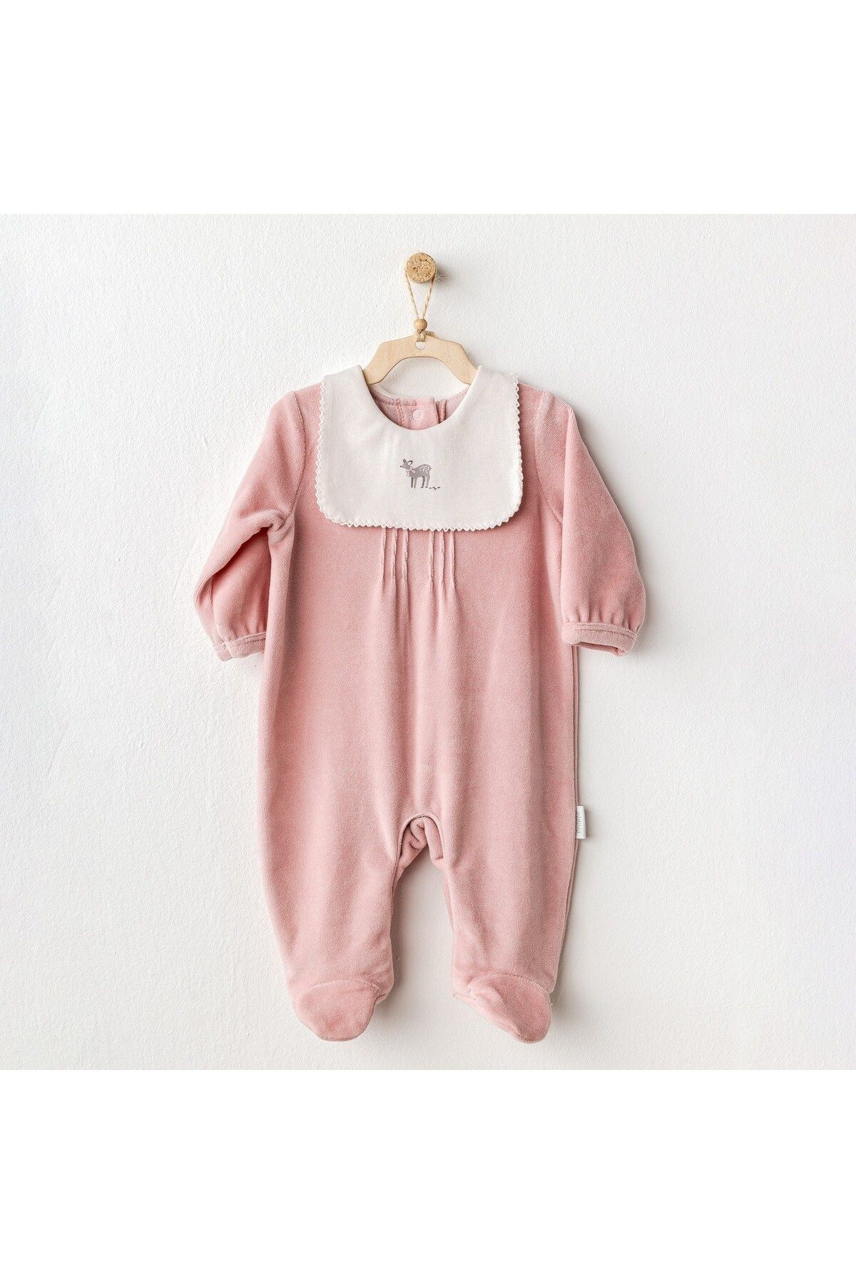 Skygo-Andywawa Ac25055 - Pink Velvet Baby Onesie, Gazelle Puppy Model 1