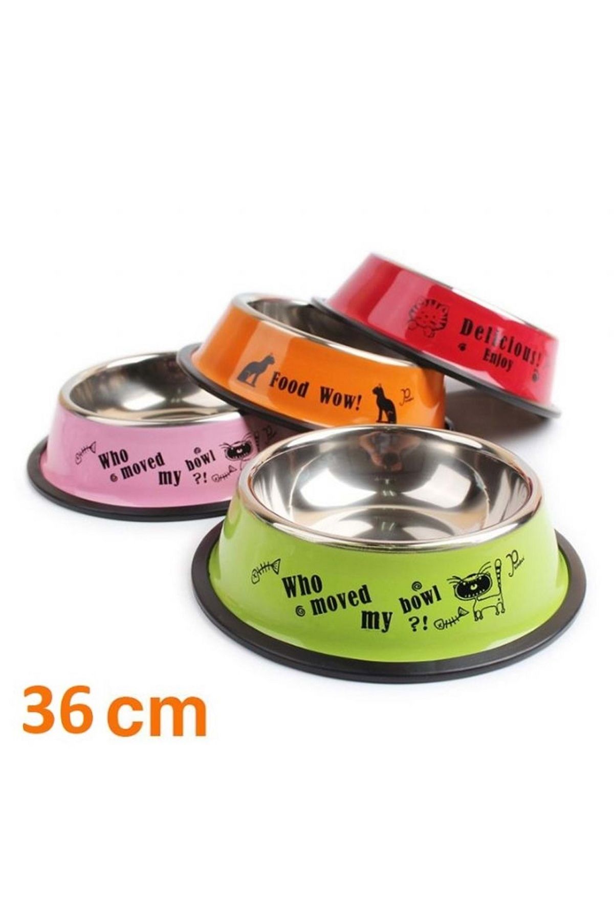 Nunbell-Colorful Steel Food Bowl - 34 cm 1