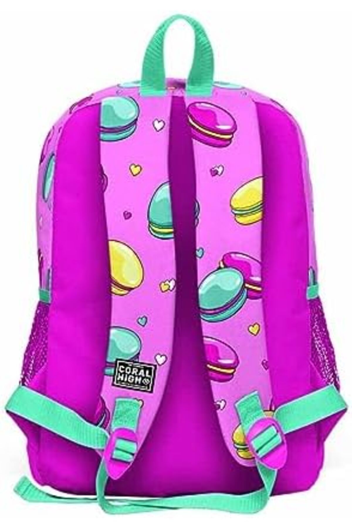 STOREMAX SHSM Çantası 23462 Okul Sırt Dört Bölmeli Makaron Desenli Açık Pembe High Kids Yeni ESR 11078