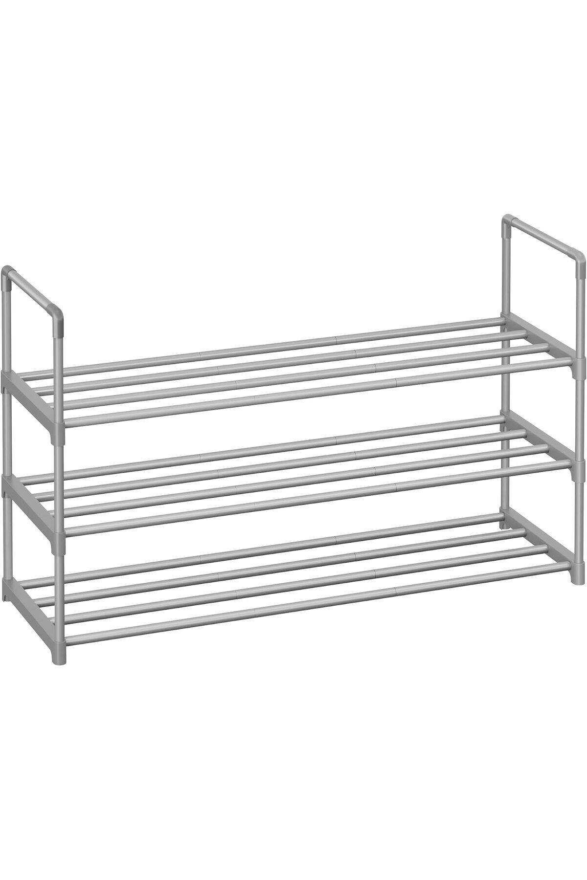 STOREMAX nffashopm 3 Katmanlı Ayakkabı Rafı, Ayakkabı Saklama Düzenleyici, Metal Saklama Rafı, 12 İle