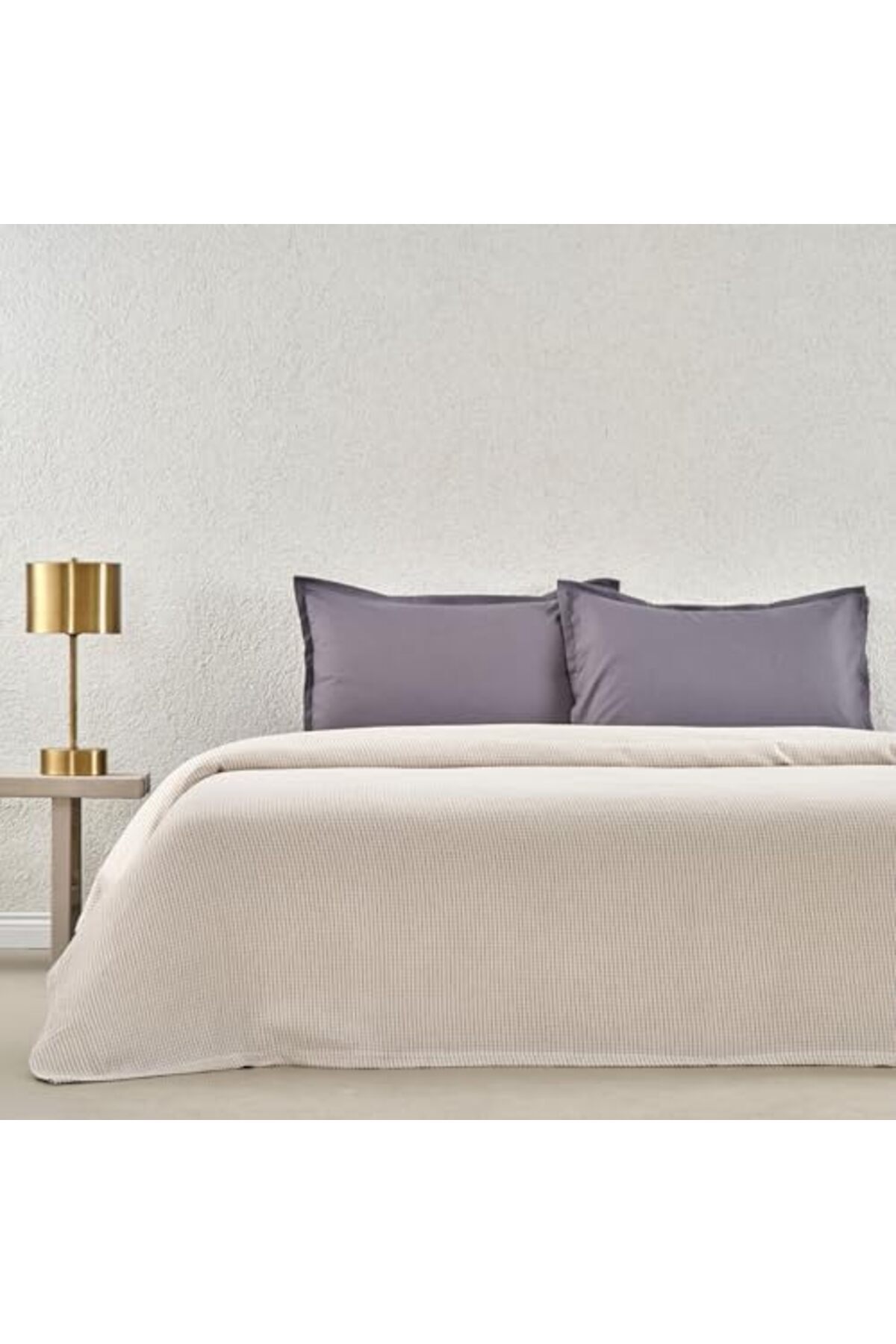 STOREMAX-Shopmrt Plain Plain Viscoz - Cotton Blend Pique Set, Gray, Double 542093 2