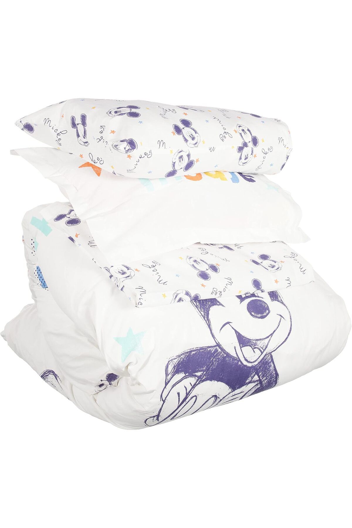 STOREMAX Mickey Mouse Cool Karakter Baskılı%100 Pamuk Nevresim Takımı, Çok Renkli, Bebek