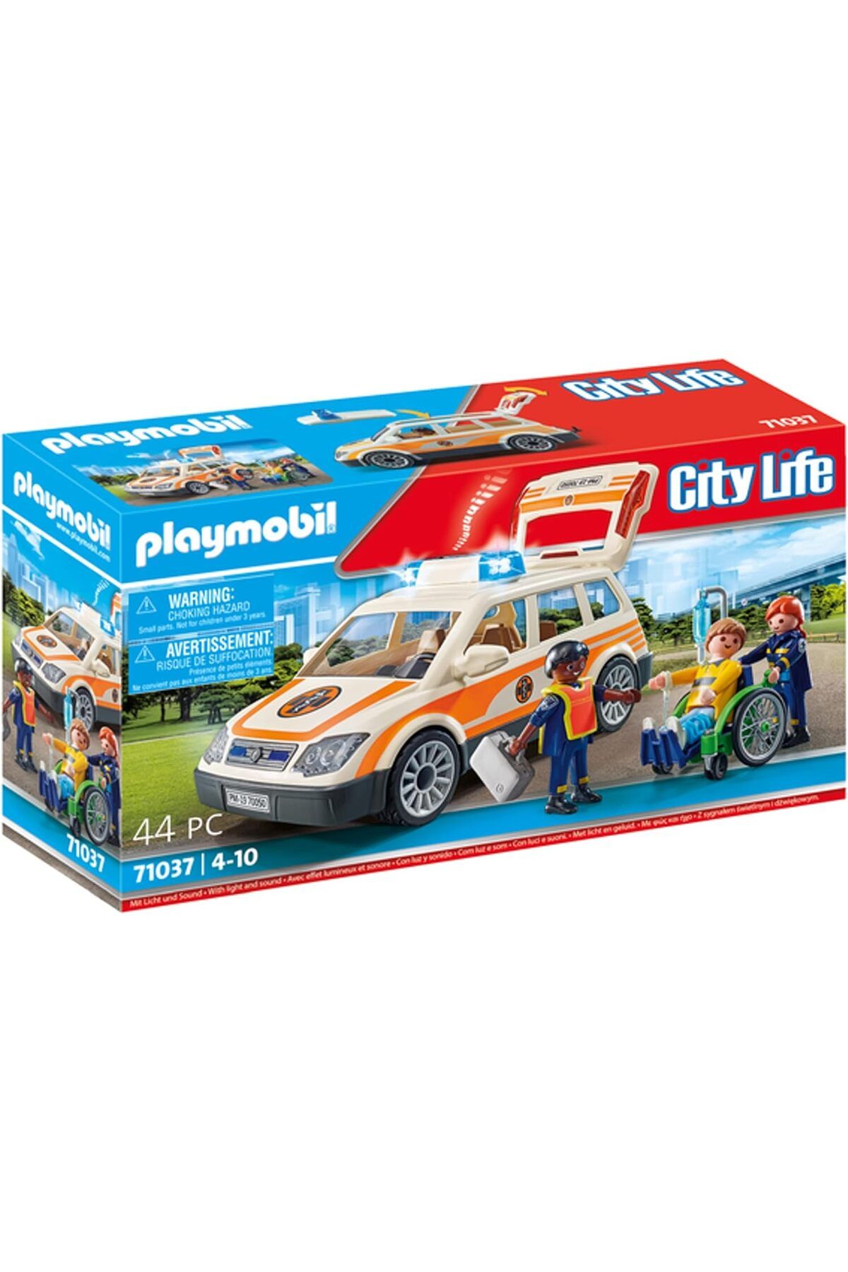 STOREMAX buystoremx 71037 City Life Işıklı, Sesli ve Tekerlekli Sandalyeli Hastane Acil Durum Aracı, eğl