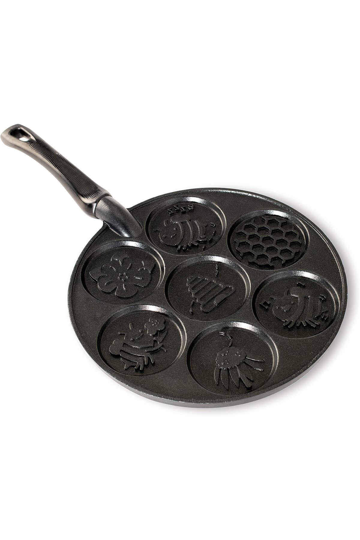 STOREMAX jvnnastore Ware 1915 Bal Arısı Gözleme Tavası, Yedi 3 İnç Boşluk, Siyah trendyfr 646268