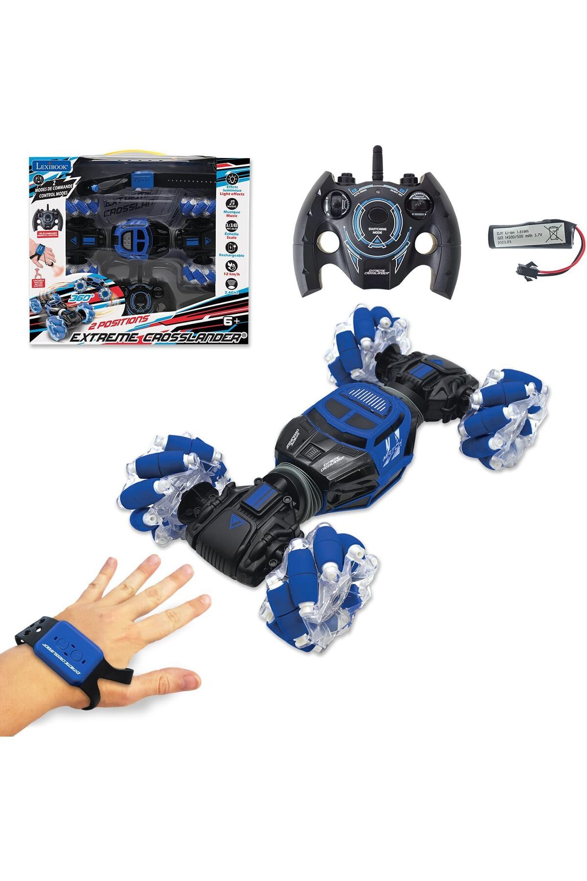 STOREMAX cmllashop Extreme Crosslander, Off-Road Uzaktan Kumandalı Araba, 12 km/saate kadar, Işık Efektler