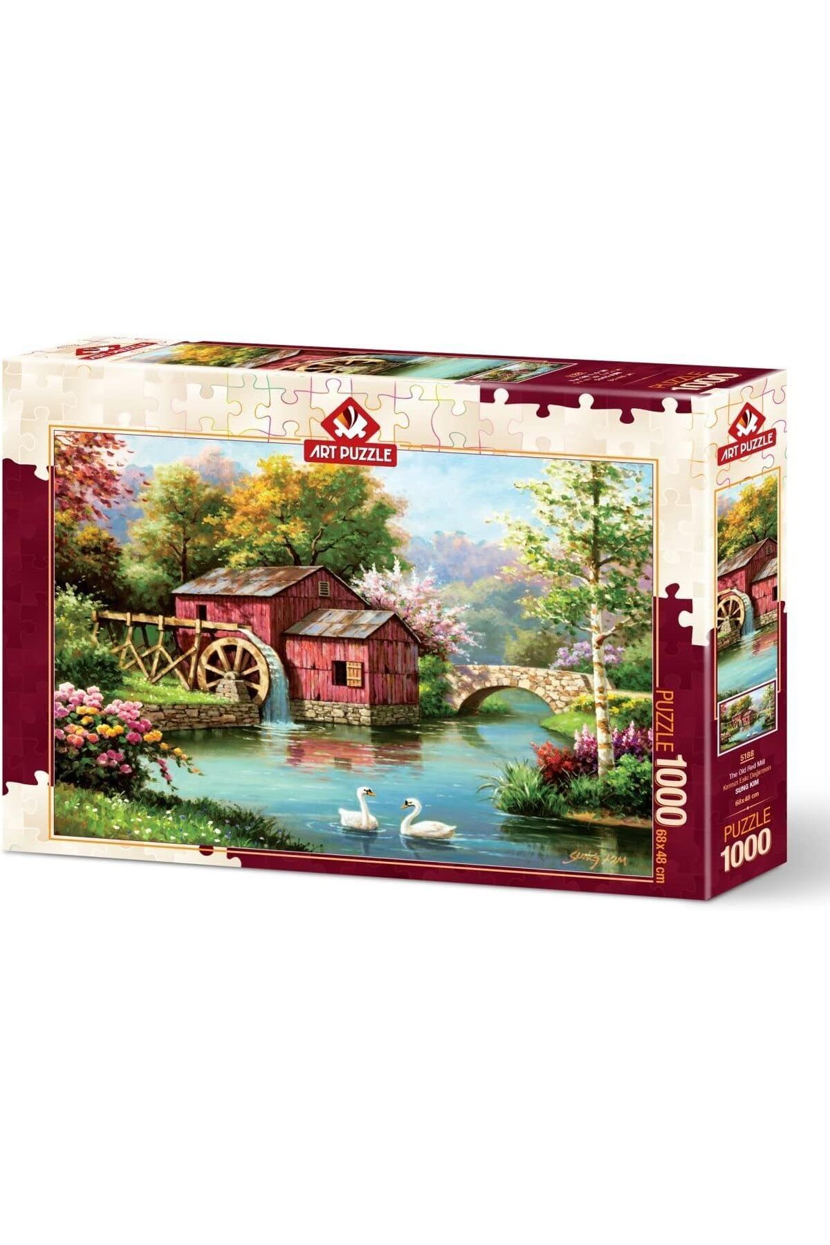 STOREMAX htpshopmx Puzzle Kırmızı Eski Değirmen 1000 Parça Puzzle str http 1092444