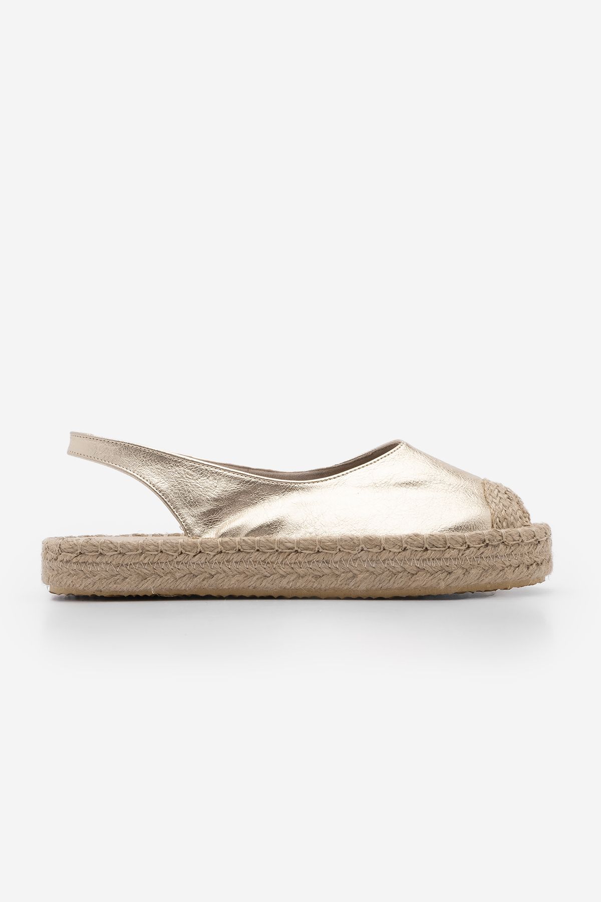 Marjin-Espadrilles-Sandalen aus Jute mit geschlossenen Riemen vorne für den täglichen Gebrauch - Conlep Gold 3