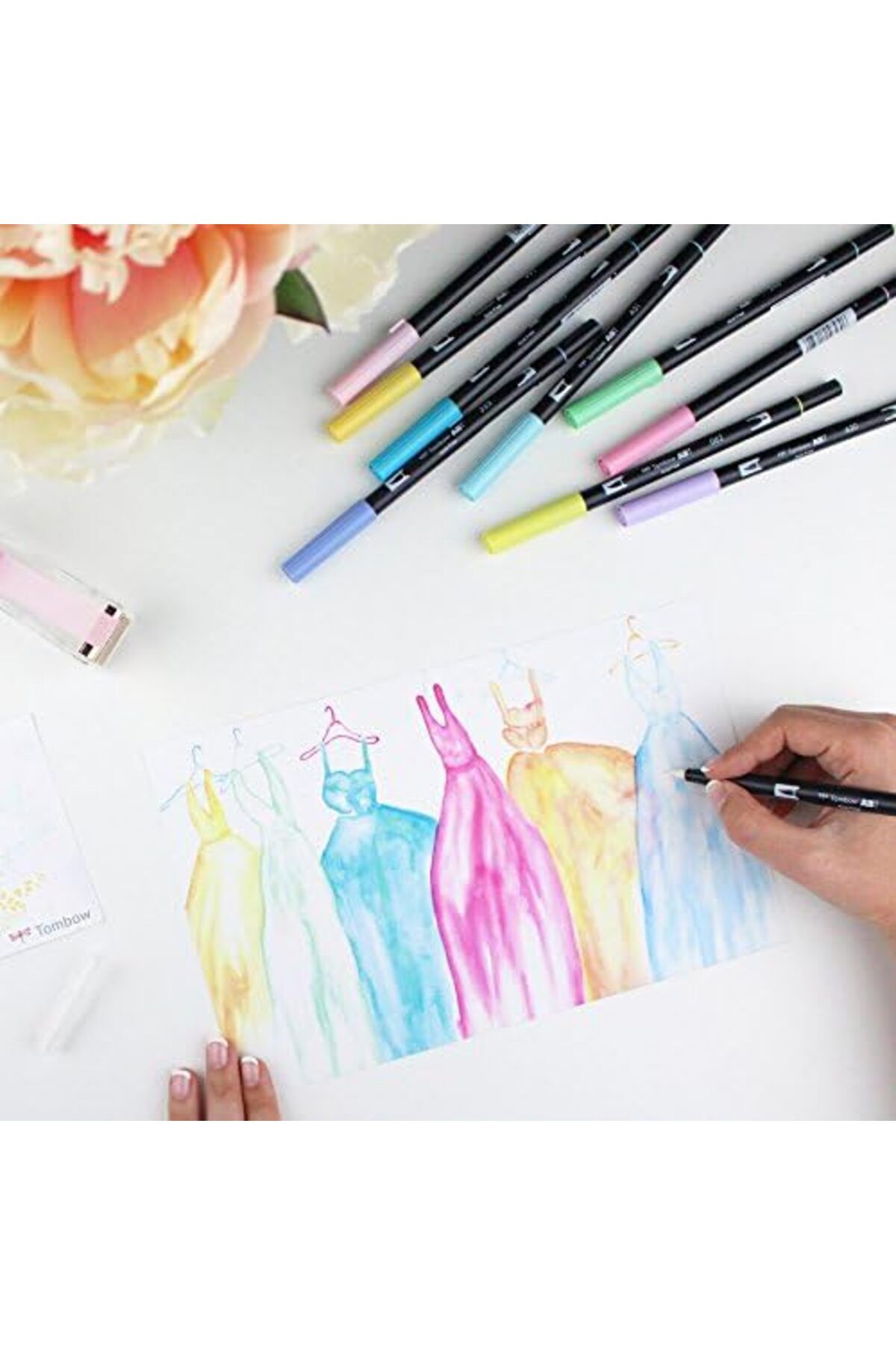 STOREMAX-Trendymr Dual Brush Pen Set - Pastel Tones Life 1021572 3