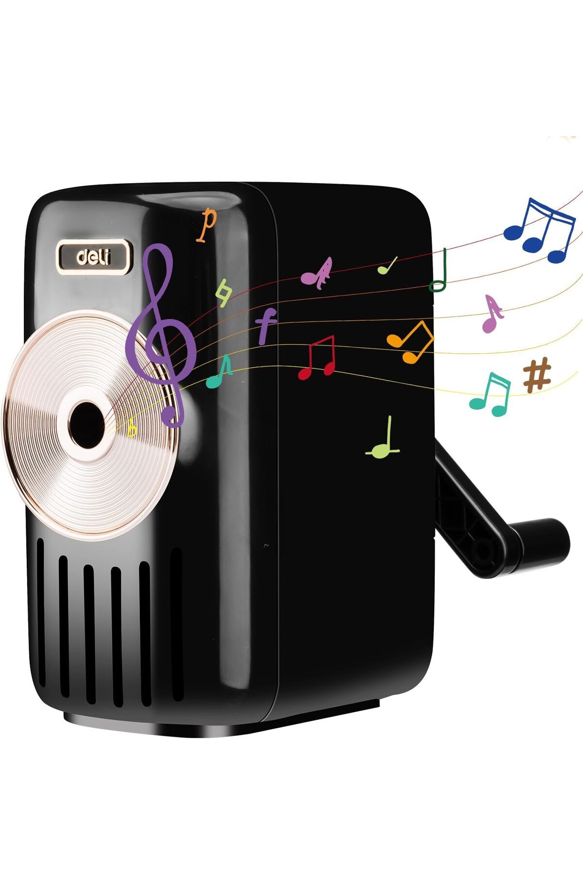 STOREMAX ysstorex Manuel kalemtıraş, müzik temalı kalemtıraş, ayarlanabilir nokta ve otomatik giriş ta