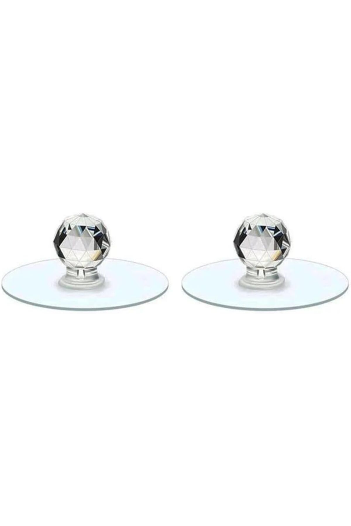 STOREMAX lbstorex Şeffaf Kulp Kristal Başlıklı 4'lü Yapışkanlı Kulp Dolap Çekmece Kulp Tutacak Askı