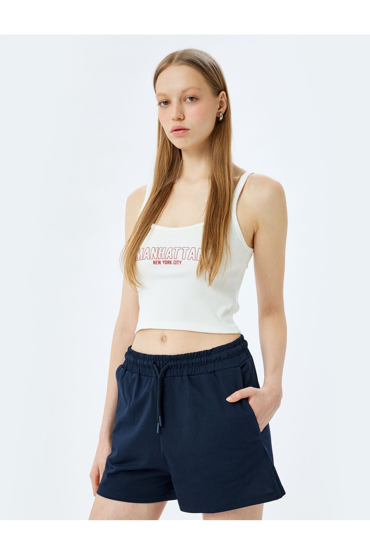 Koton-Mini Shorts with Lace-Up Waist Pocket Detail 2